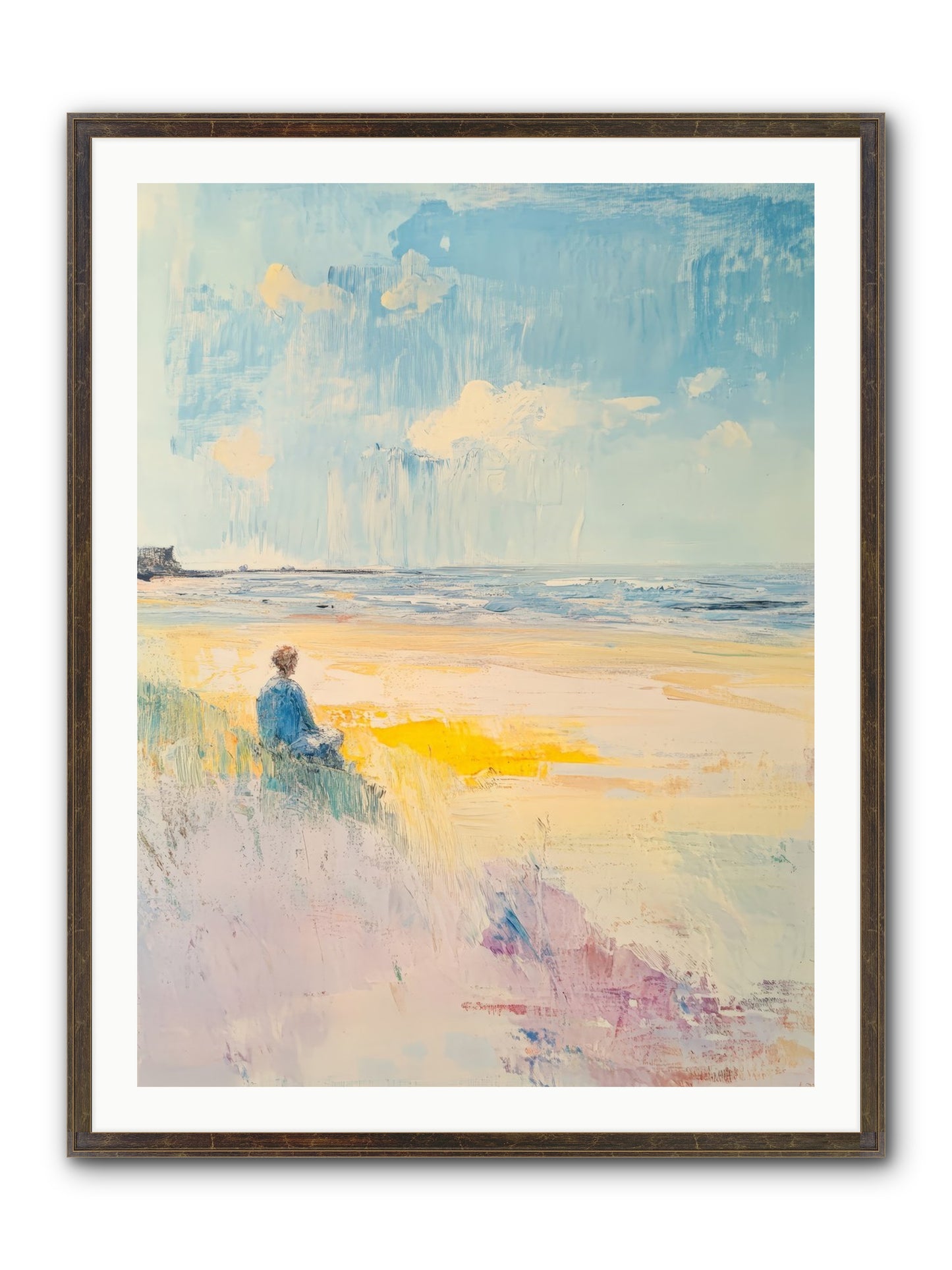 Sea And Soul Framed Print - Slimwoods Black/Gold 30x40
