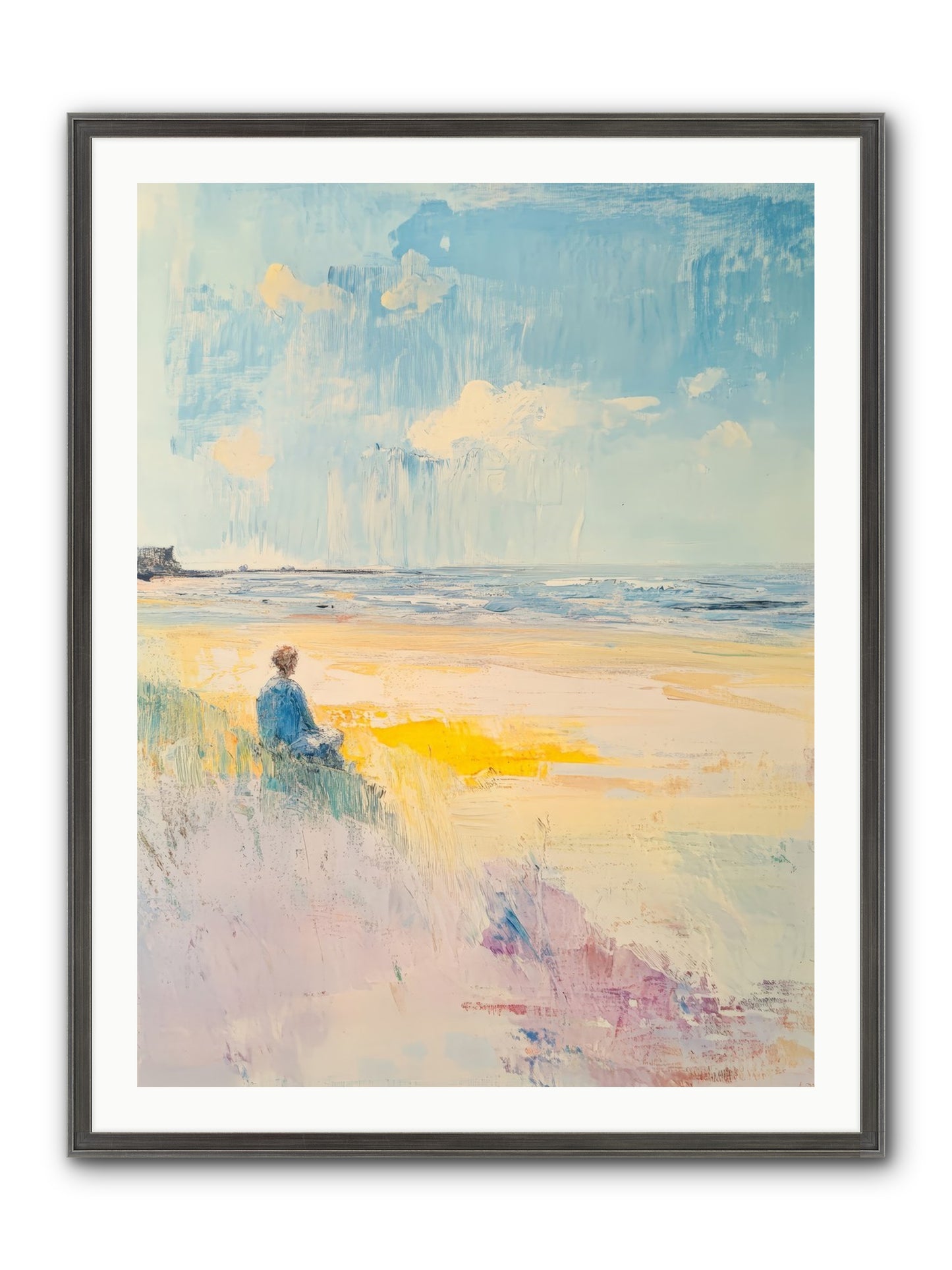 Sea And Soul Framed Print - Slimwoods Black/Silver 30x40