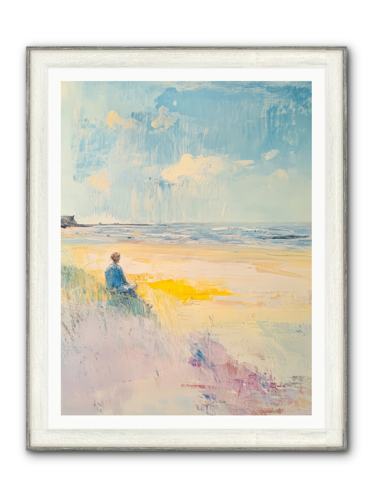 Sea And Soul Framed Print - Driftwood White 36x48