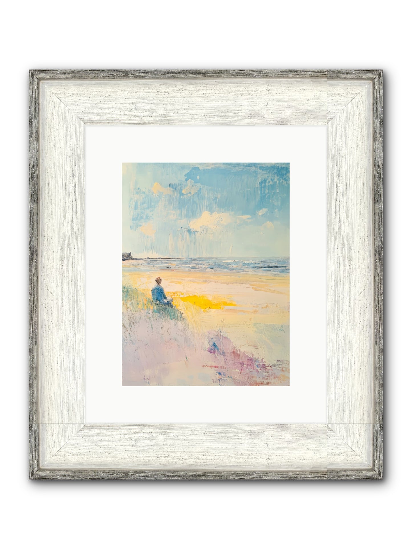 Sea And Soul Framed Print - Driftwood White 9x12