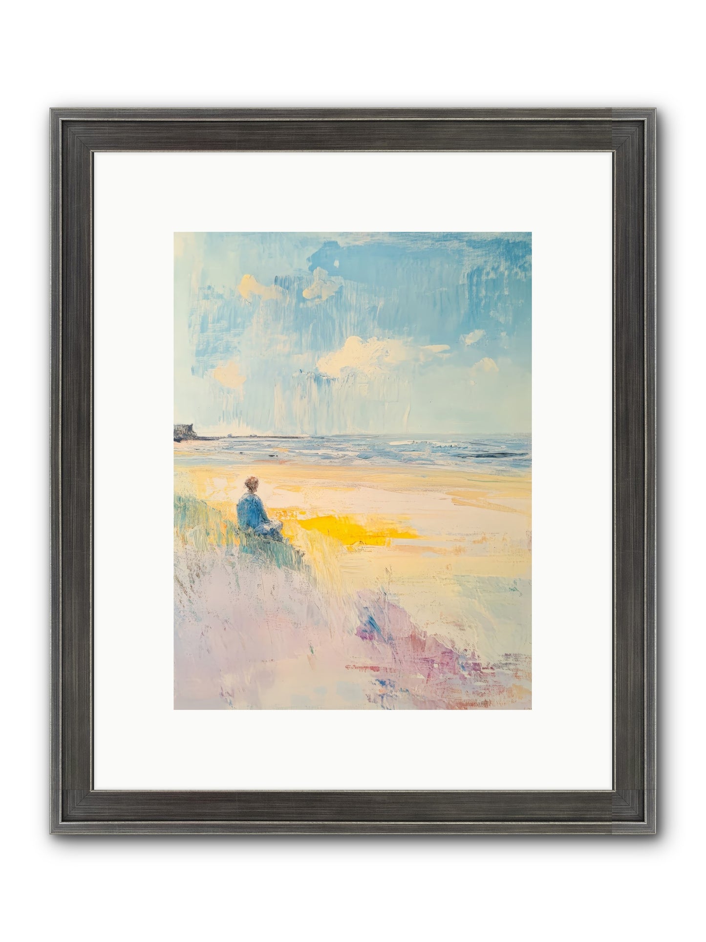 Sea And Soul Framed Print - Slimwoods Black/Silver 9x12