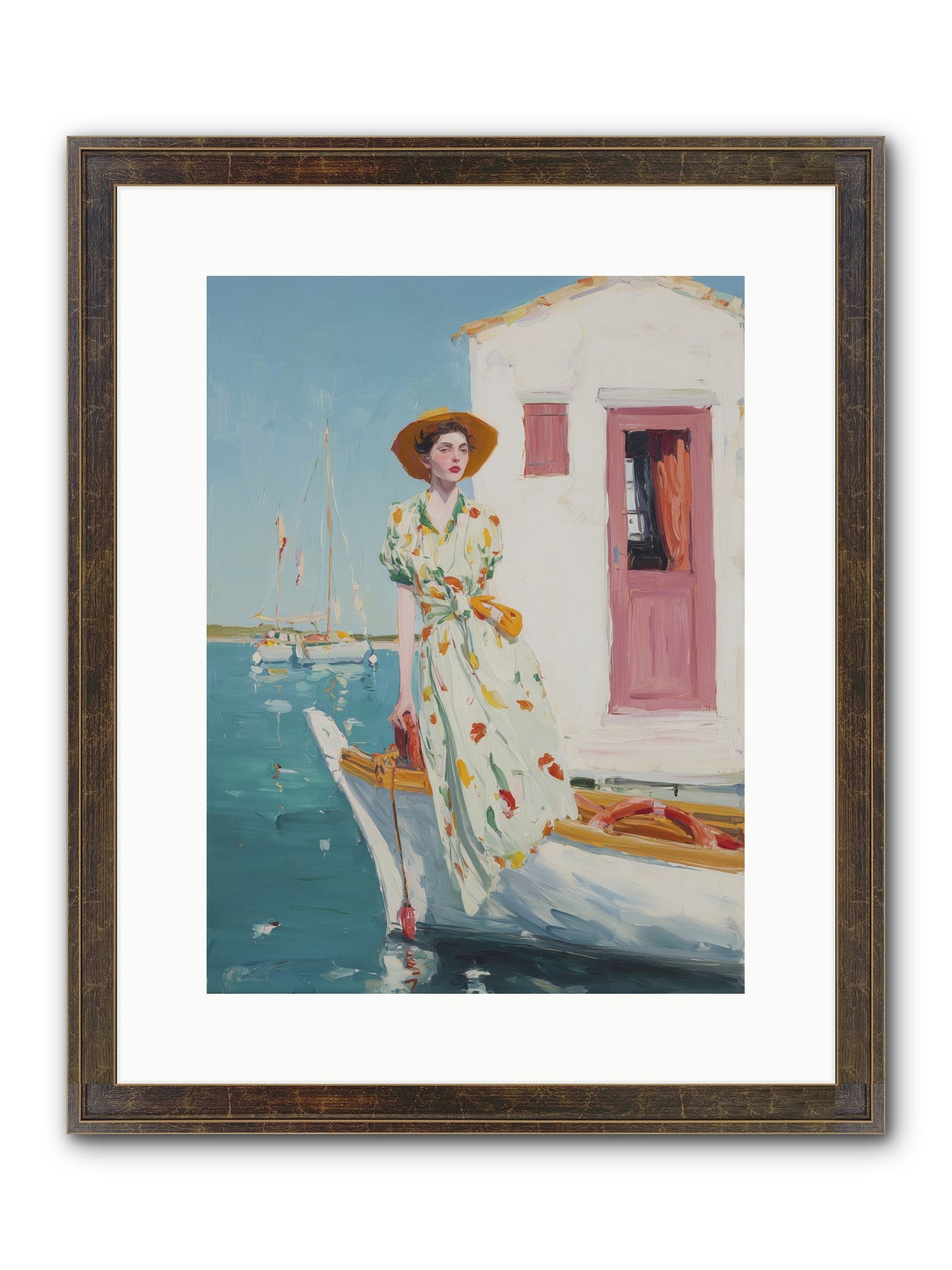 Sea Conquest Framed Print - Slimwoods Black/Gold 12x16