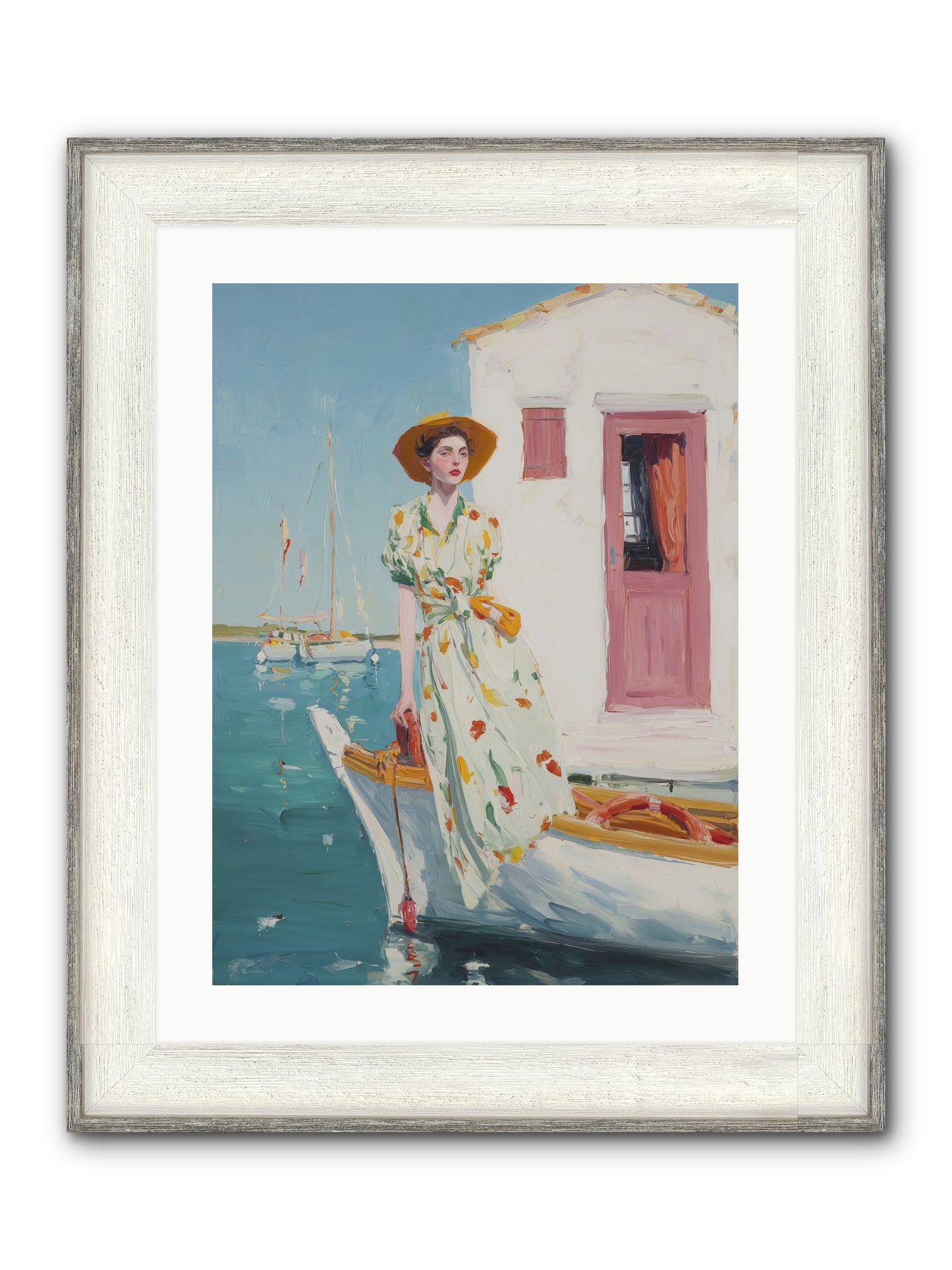Sea Conquest Framed Print - Driftwood White 18x24
