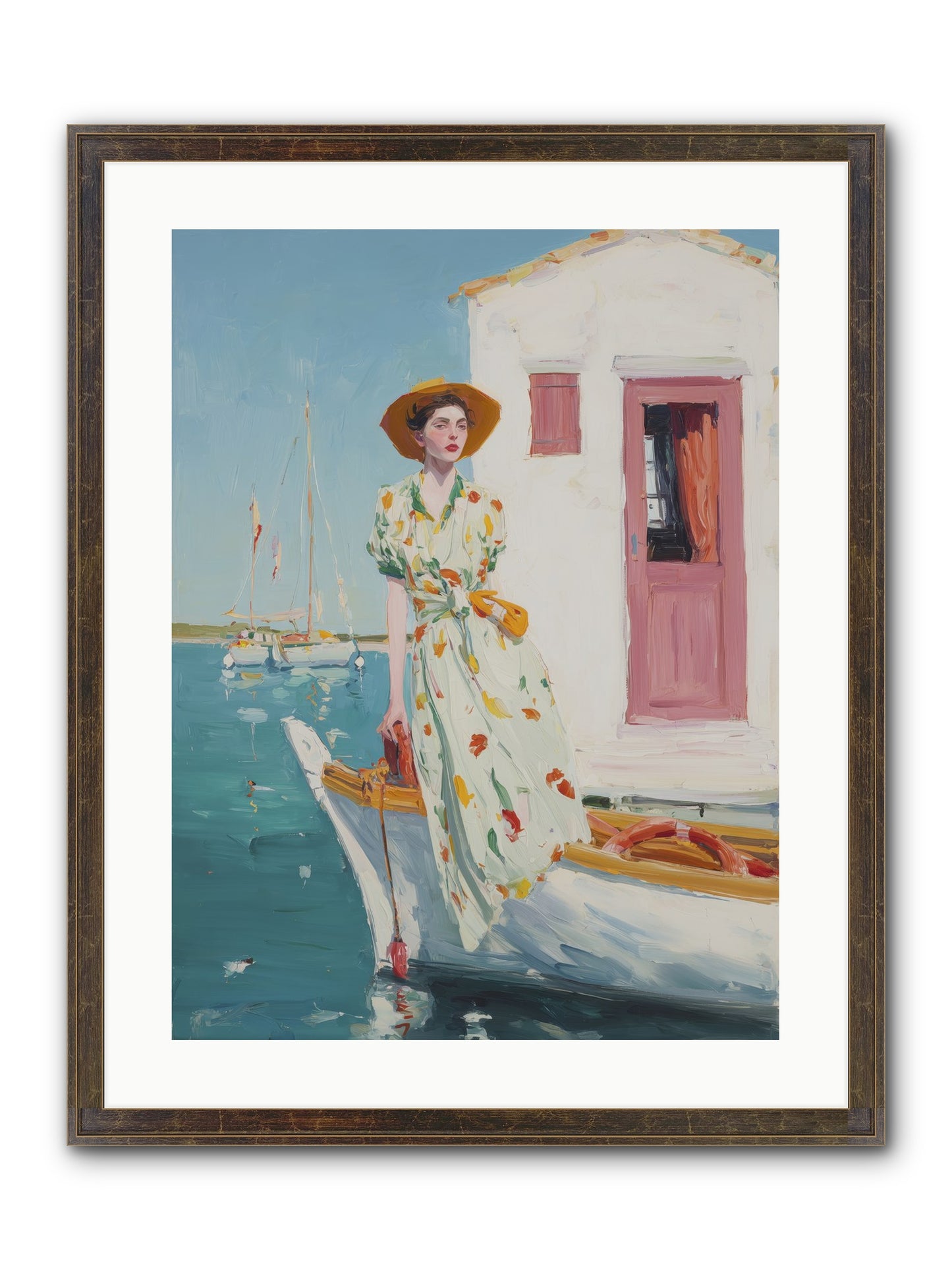 Sea Conquest Framed Print - Slimwoods Black/Gold 18x24