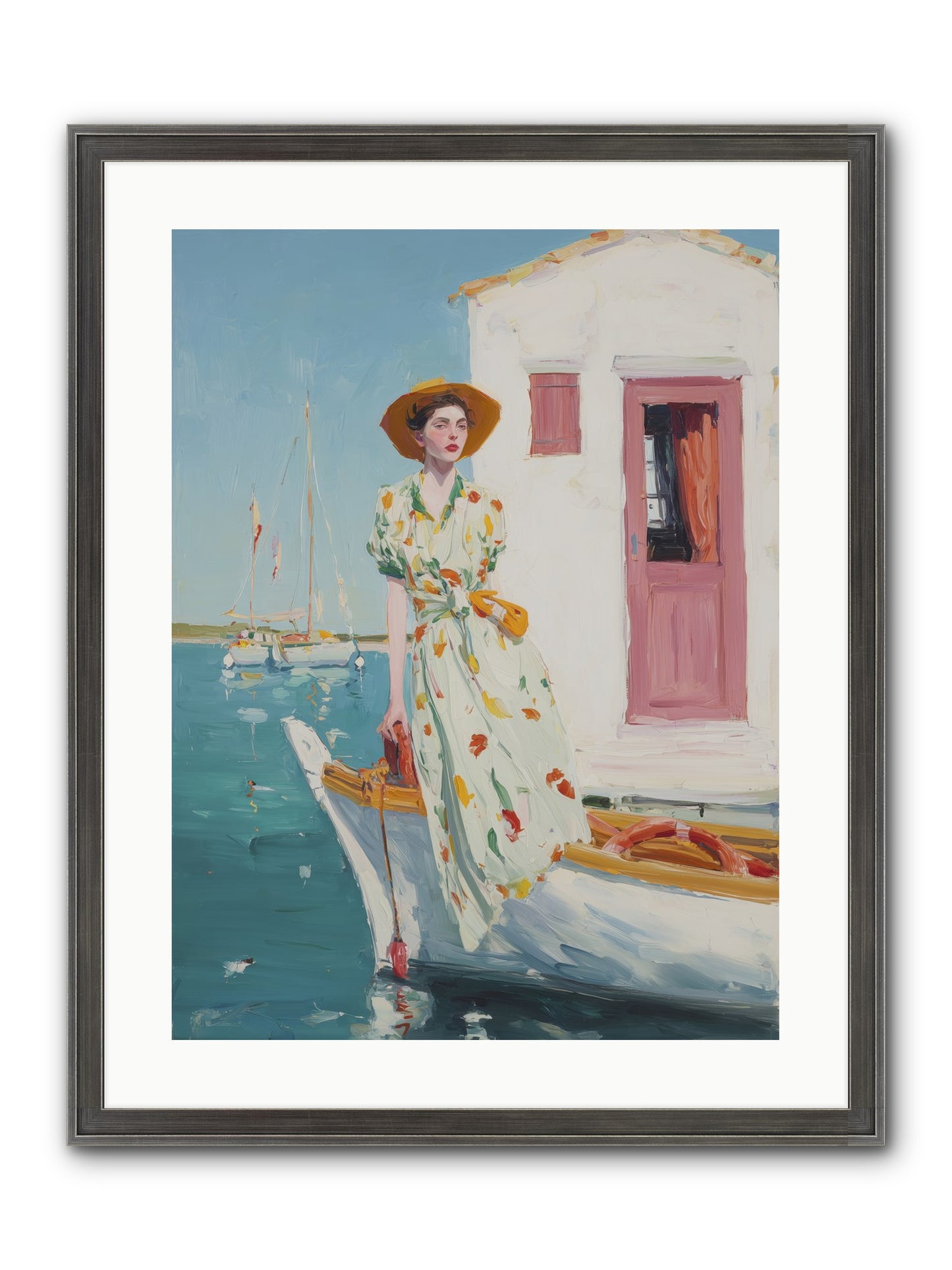 Sea Conquest Framed Print - Slimwoods Black/Silver 18x24
