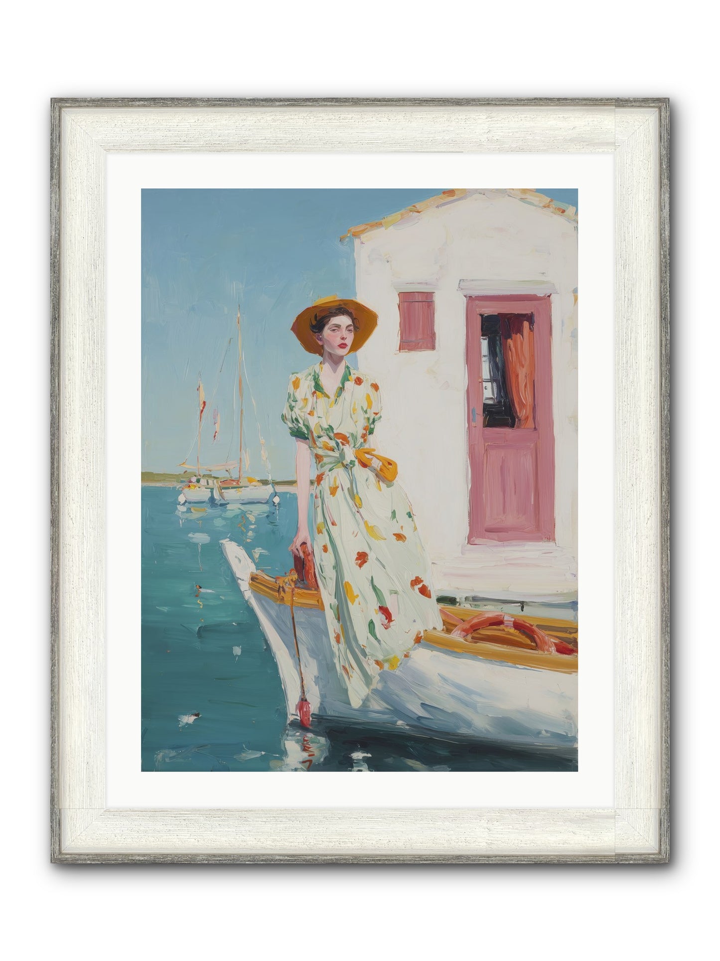 Sea Conquest Framed Print - Driftwood White 24x32