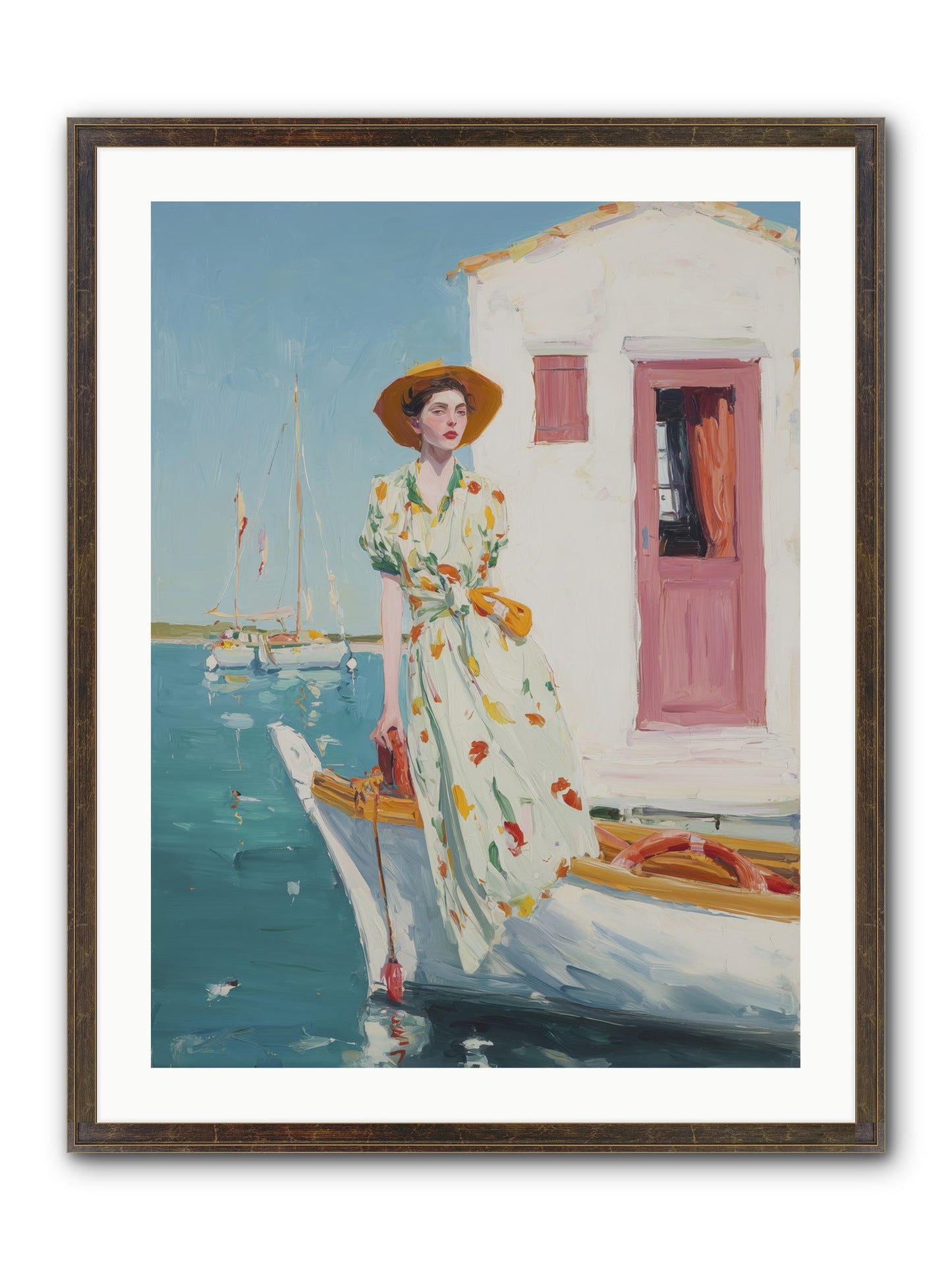 Sea Conquest Framed Print - Slimwoods Black/Gold 24x32