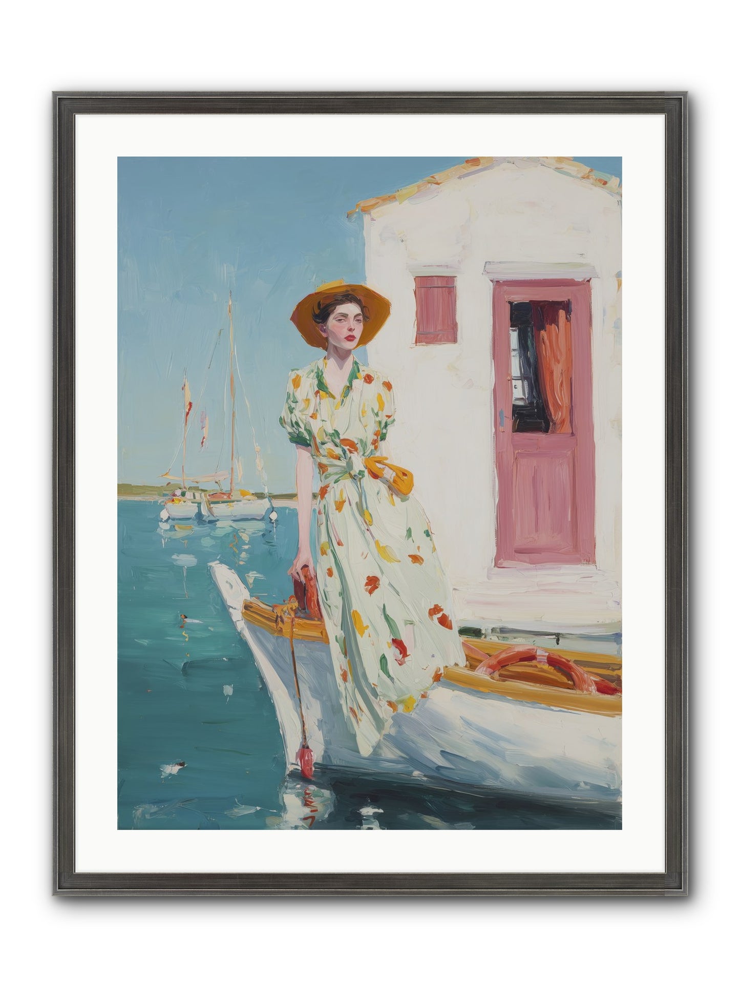 Sea Conquest Framed Print - Slimwoods Black/Silver 24x32