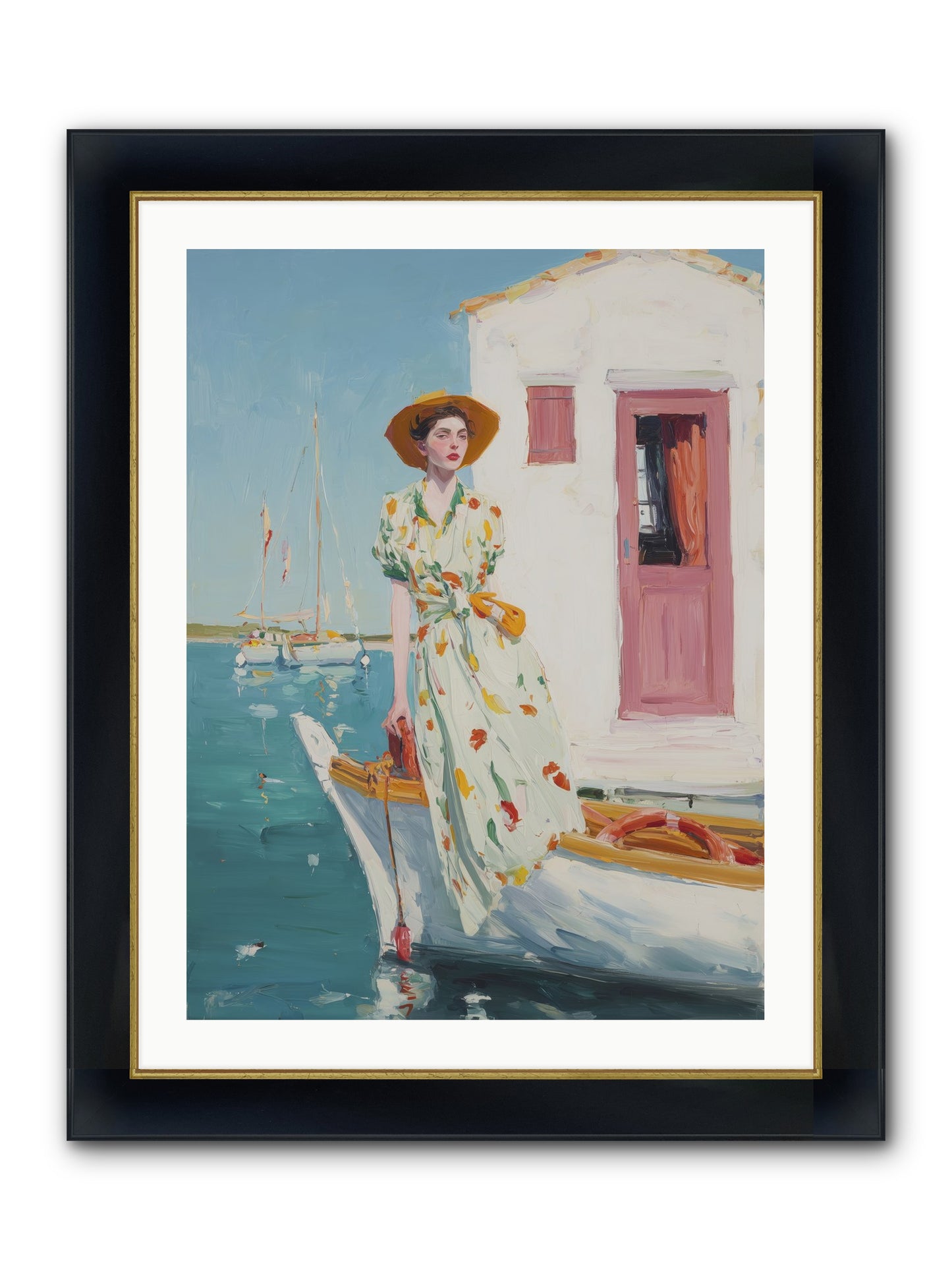 Sea Conquest Framed Print - Wide Black w/Gold 24x32