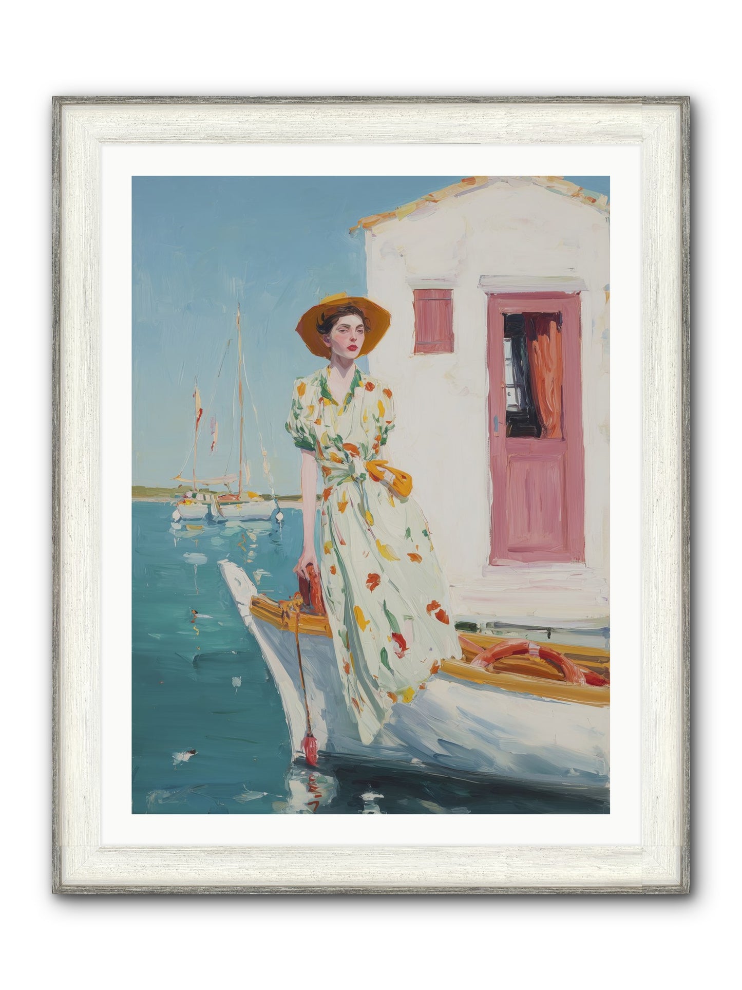 Sea Conquest Framed Print - Driftwood White 30x40