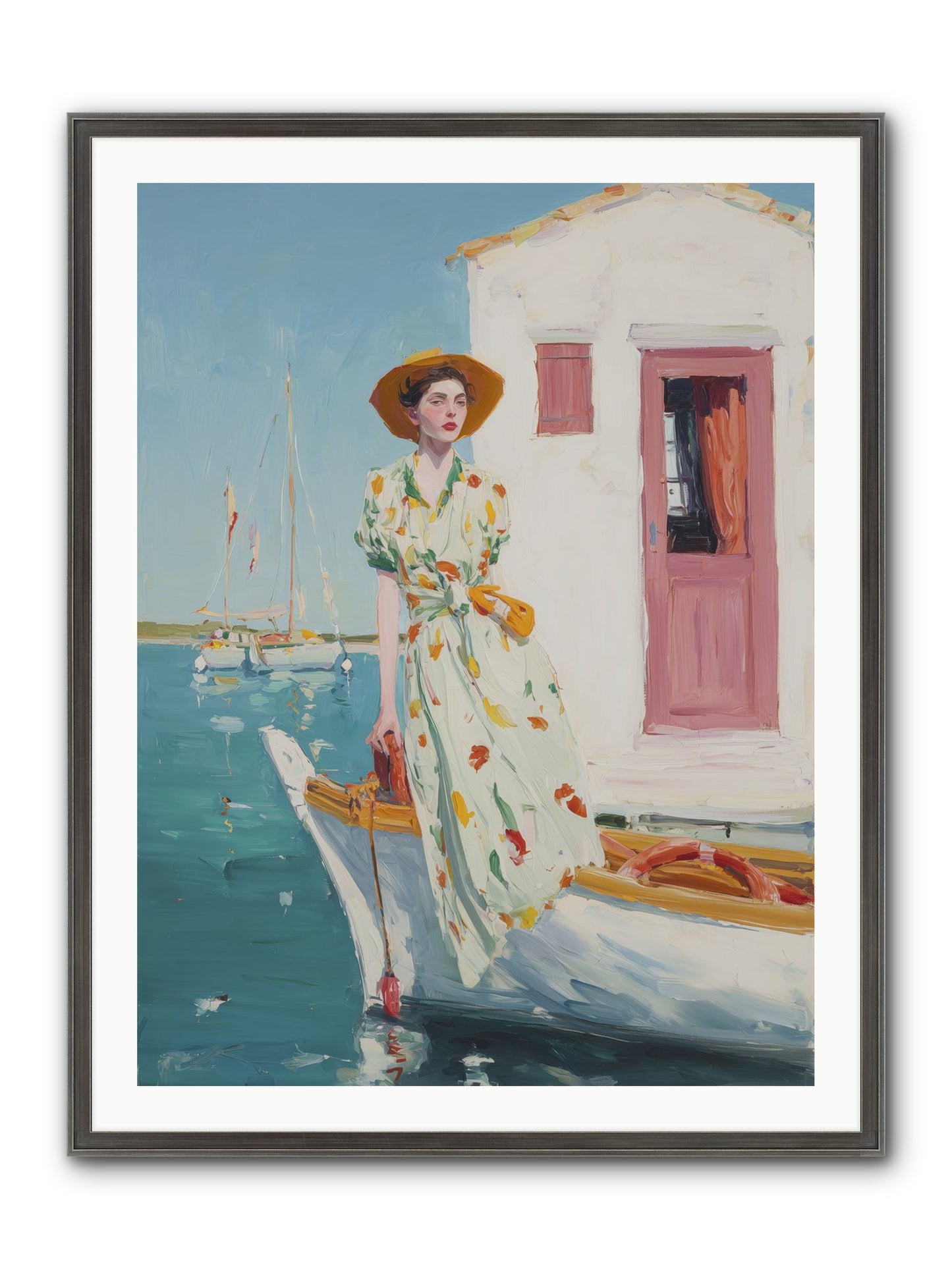 Sea Conquest Framed Print - Slimwoods Black/Silver 30x40