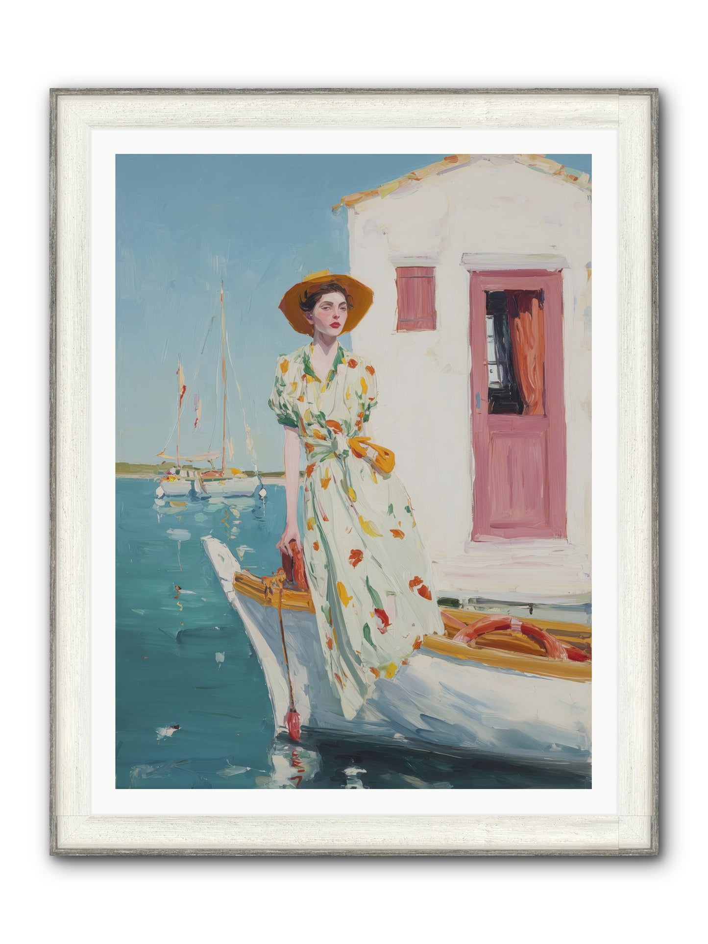 Sea Conquest Framed Print - Driftwood White 36x48