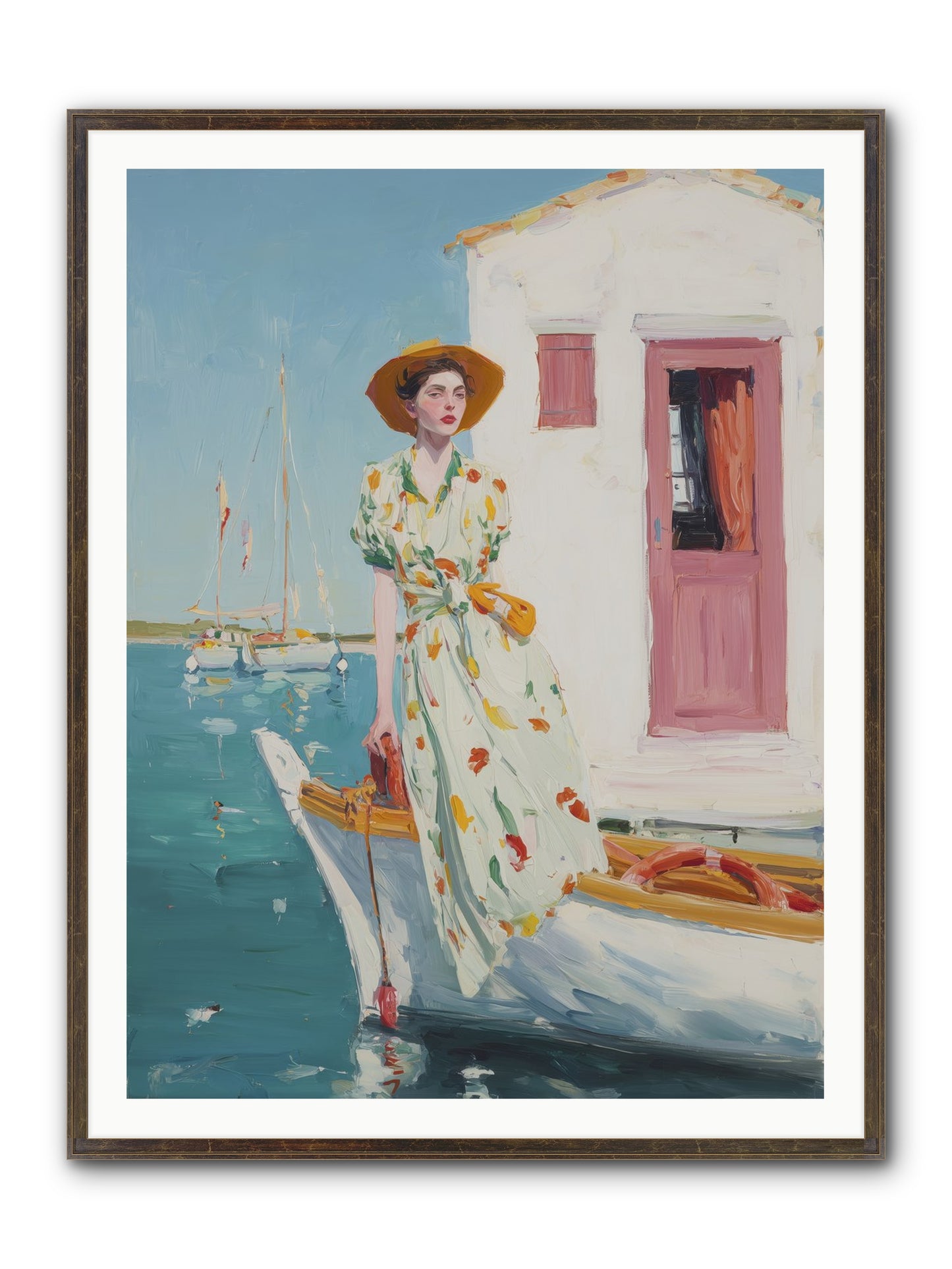 Sea Conquest Framed Print - Slimwoods Black/Gold 36x48