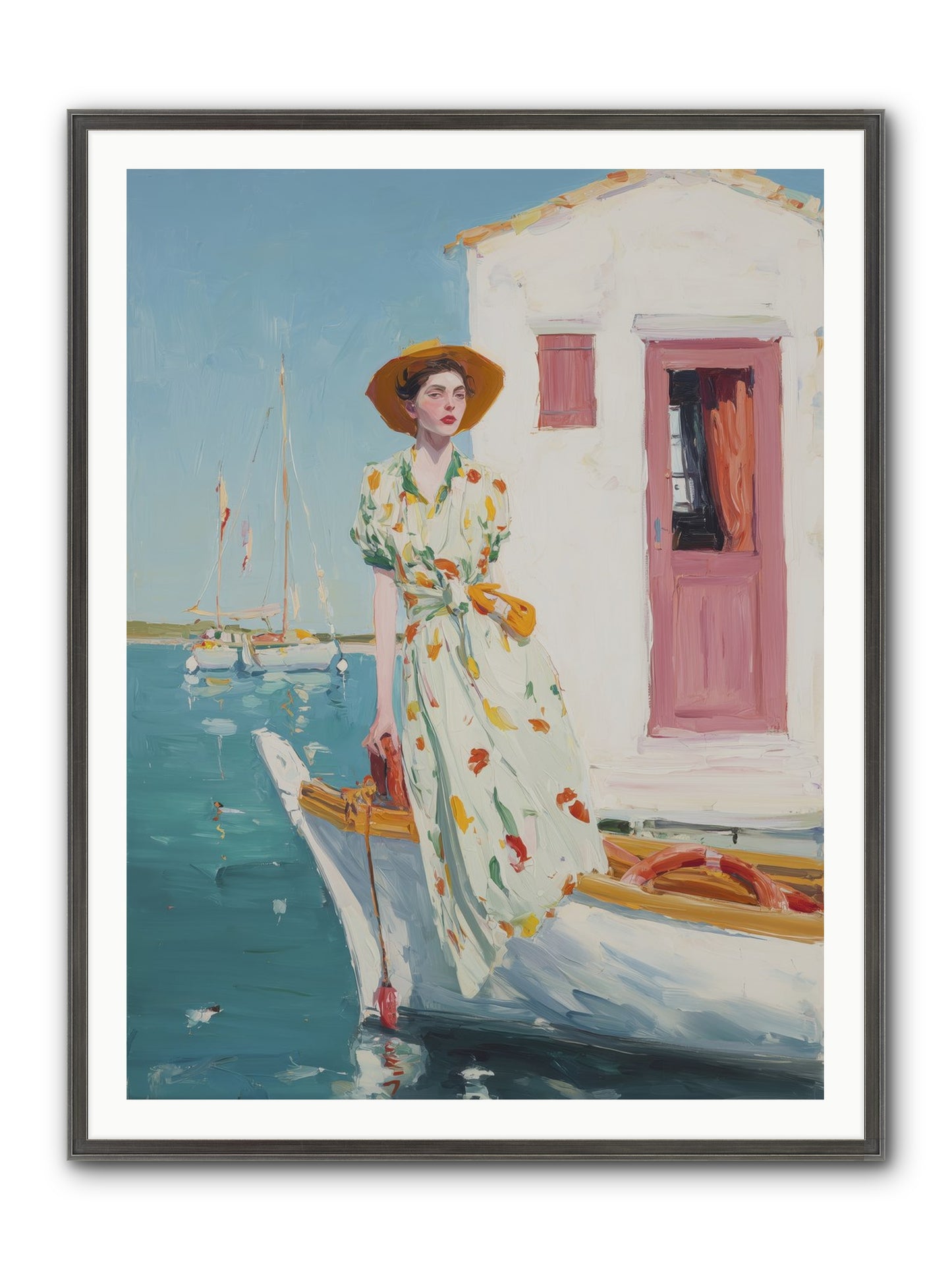 Sea Conquest Framed Print - Slimwoods Black/Silver 36x48