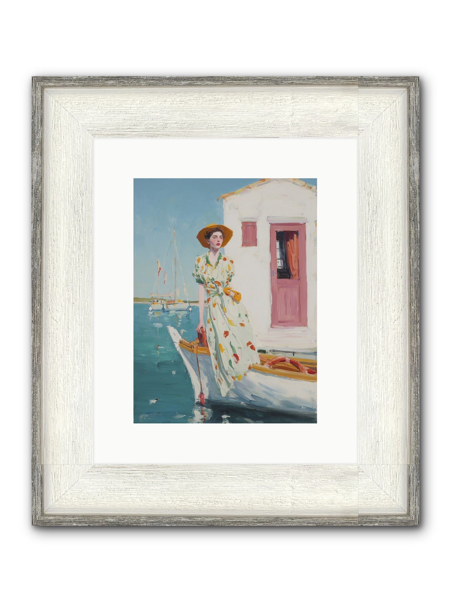 Sea Conquest Framed Print - Driftwood White 9x12