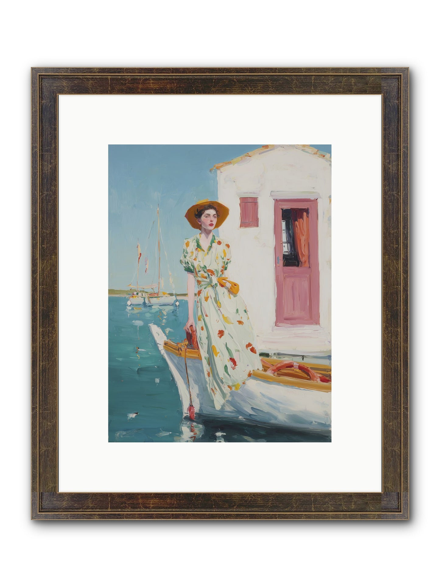 Sea Conquest Framed Print - Slimwoods Black/Gold 9x12