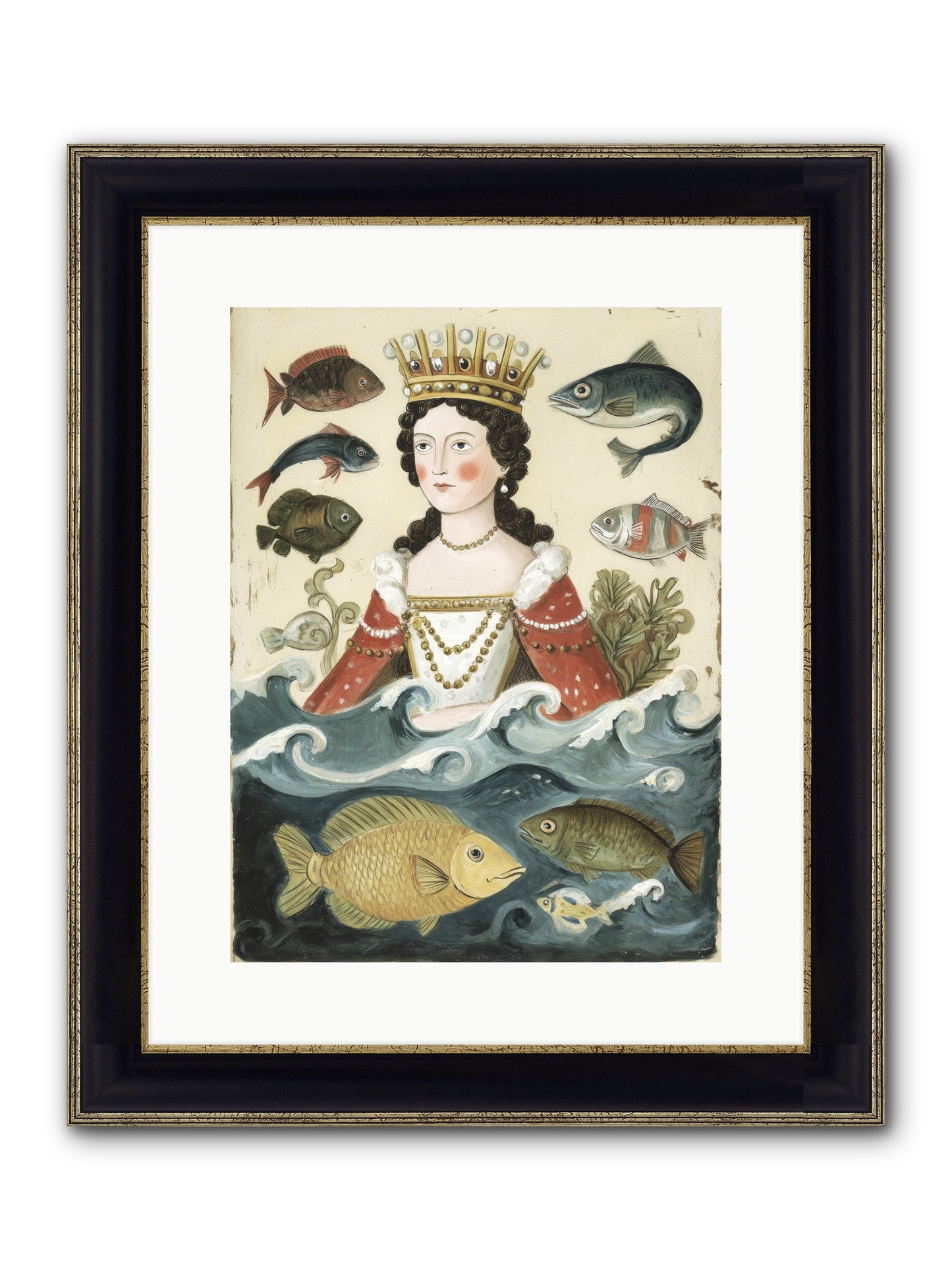 Sea Matriarch Framed Print - Black & Gold 12x16