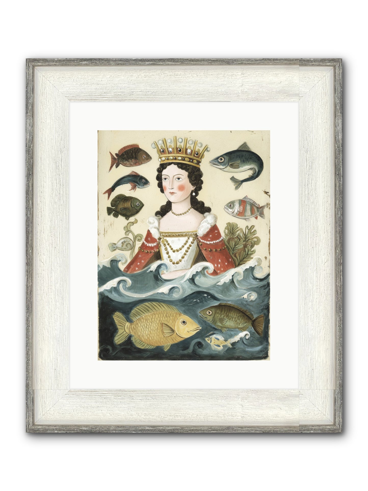 Sea Matriarch Framed Print - Driftwood White 12x16