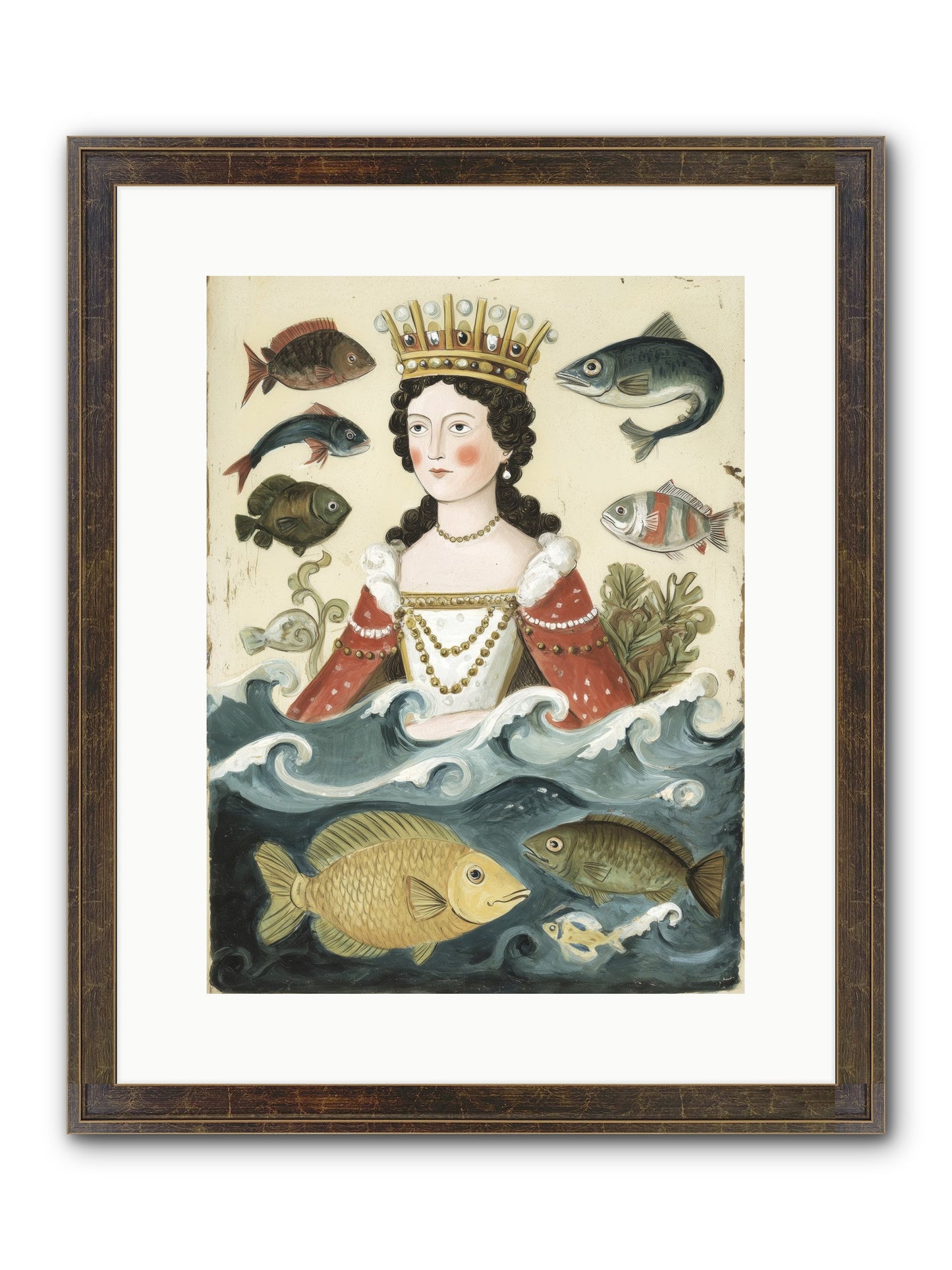 Sea Matriarch Framed Print - Slimwoods Black/Gold 12x16