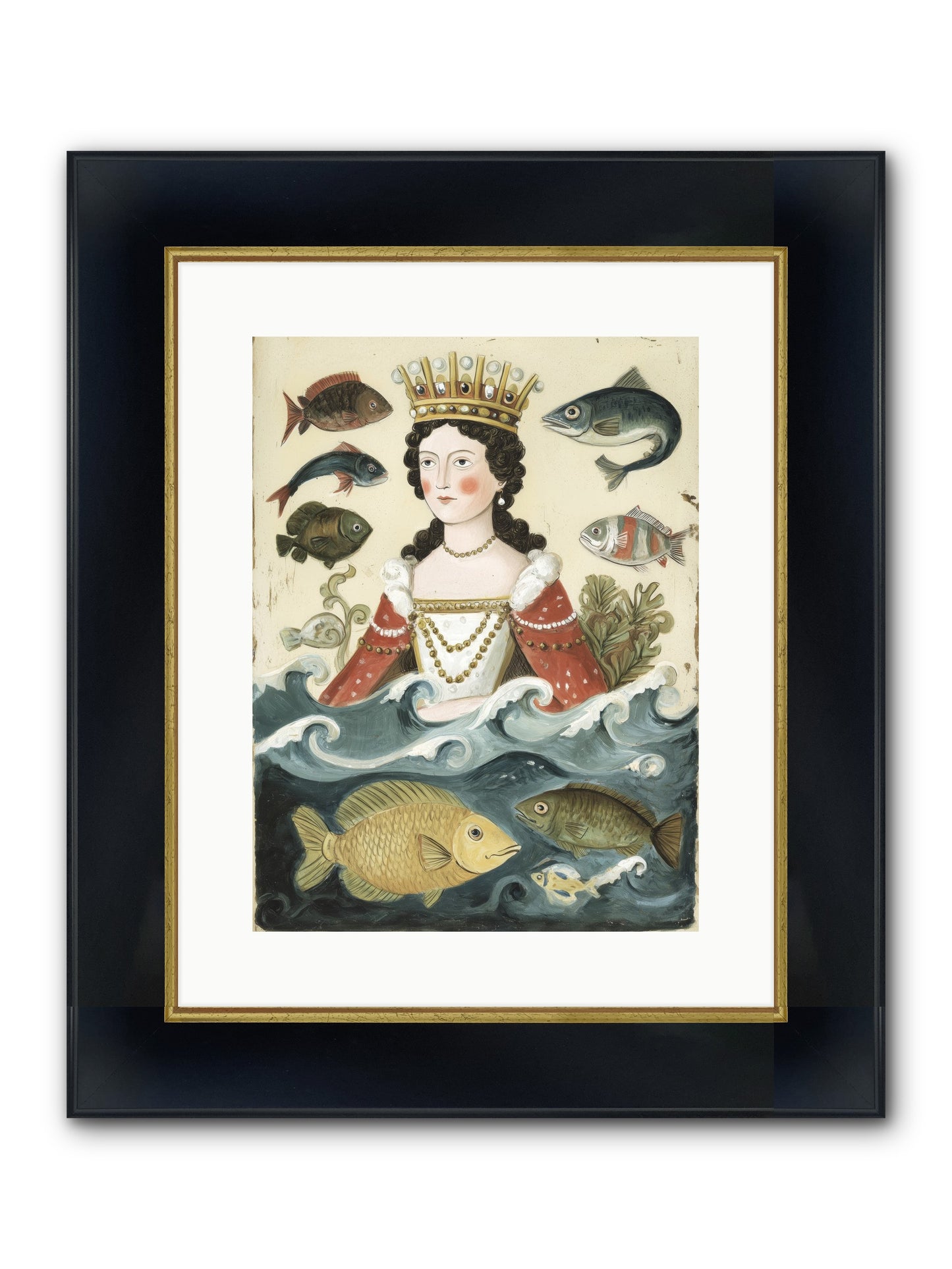 Sea Matriarch Framed Print - Wide Black w/Gold 12x16