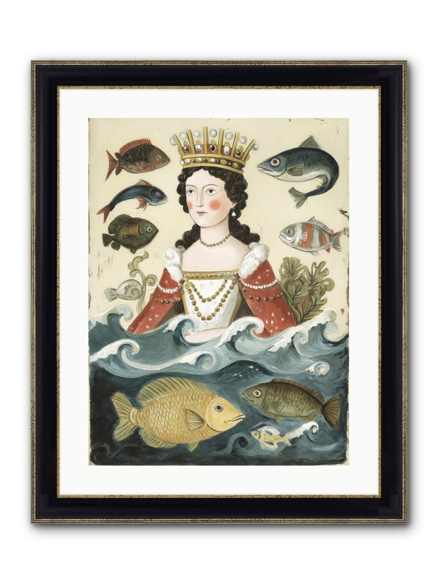 Sea Matriarch Framed Print - Black & Gold 18x24