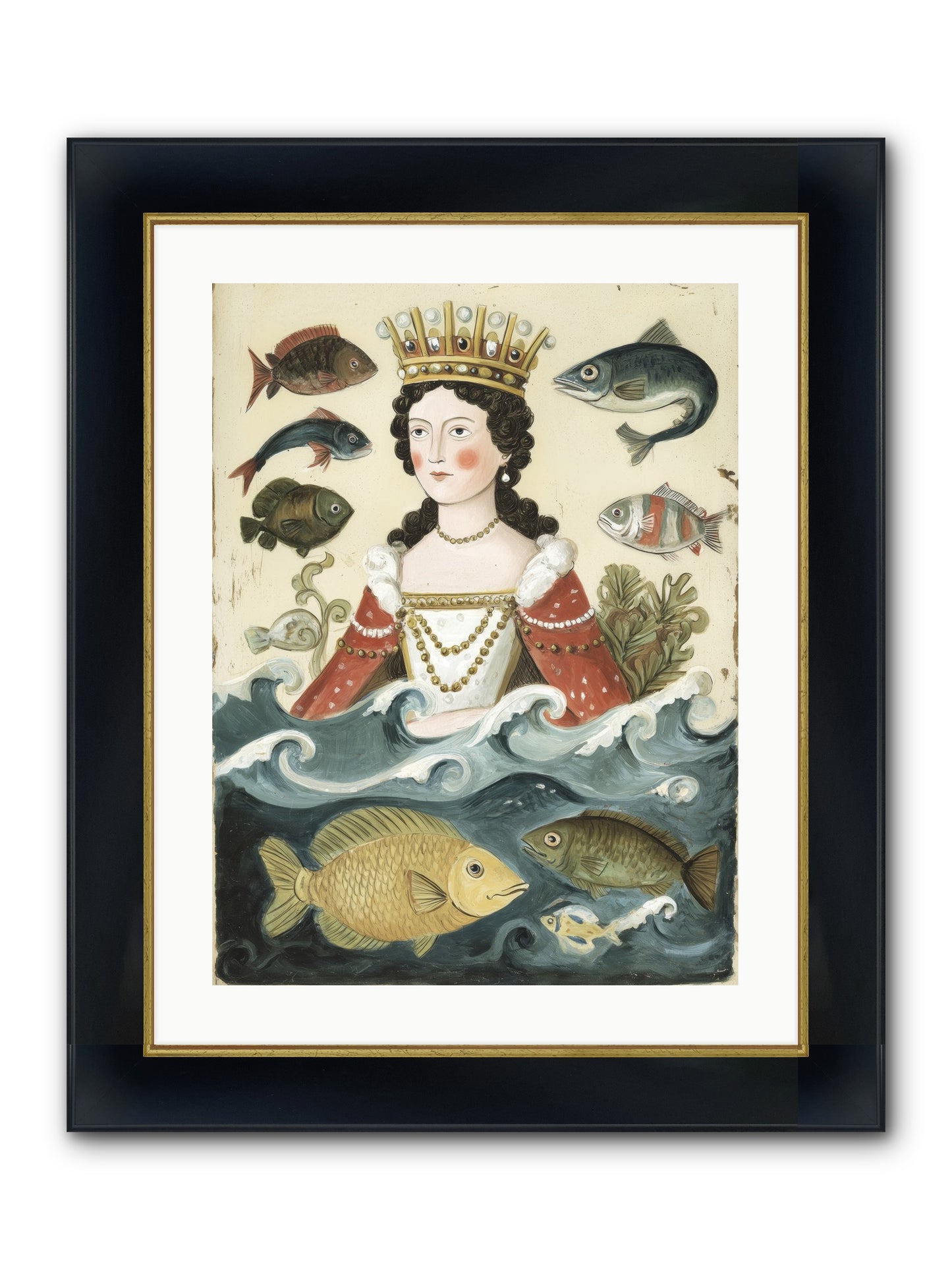 Sea Matriarch Framed Print - Wide Black w/Gold 18x24