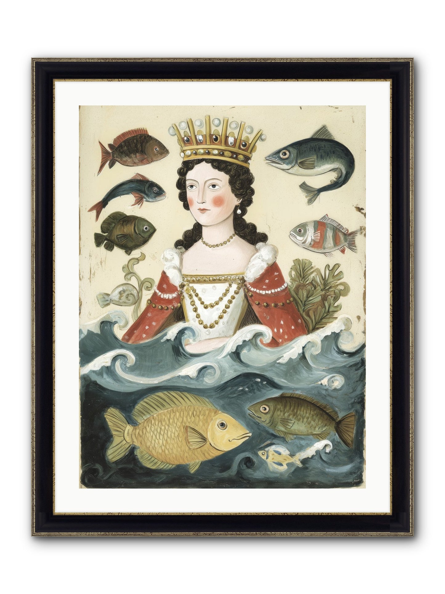 Sea Matriarch Framed Print - Black & Gold 24x32