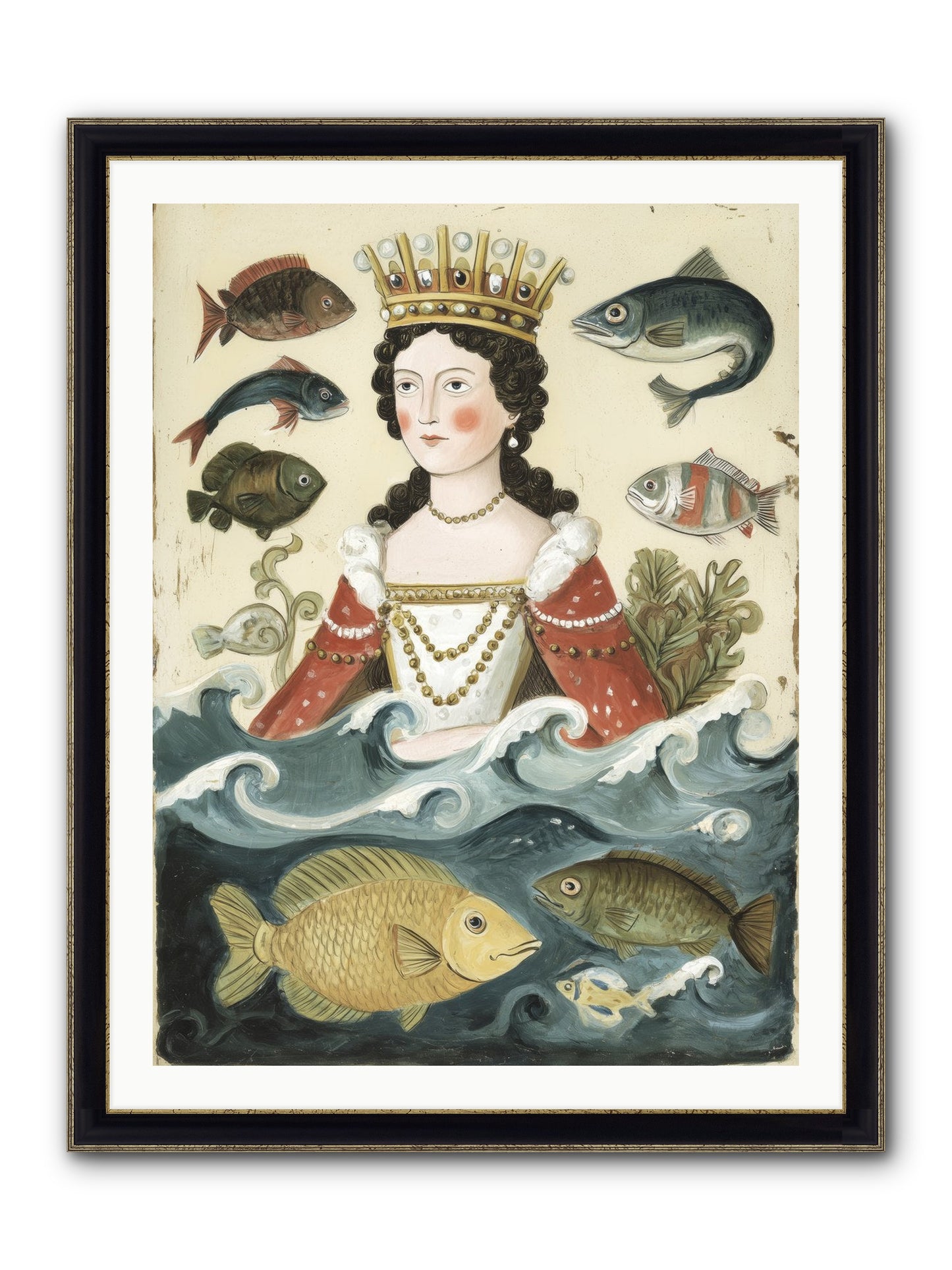Sea Matriarch Framed Print - Black & Gold 30x40