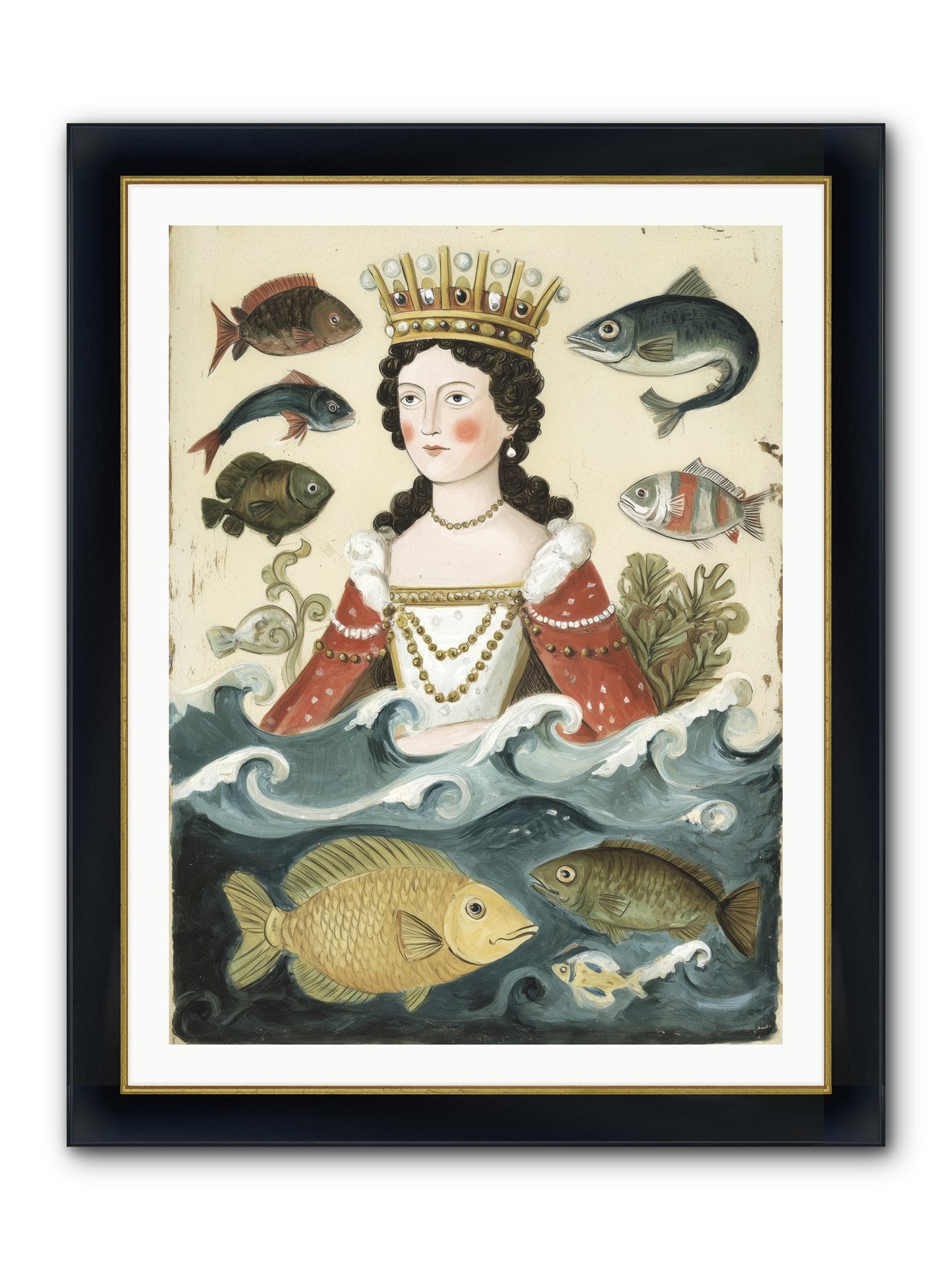 Sea Matriarch Framed Print - Wide Black w/Gold 30x40