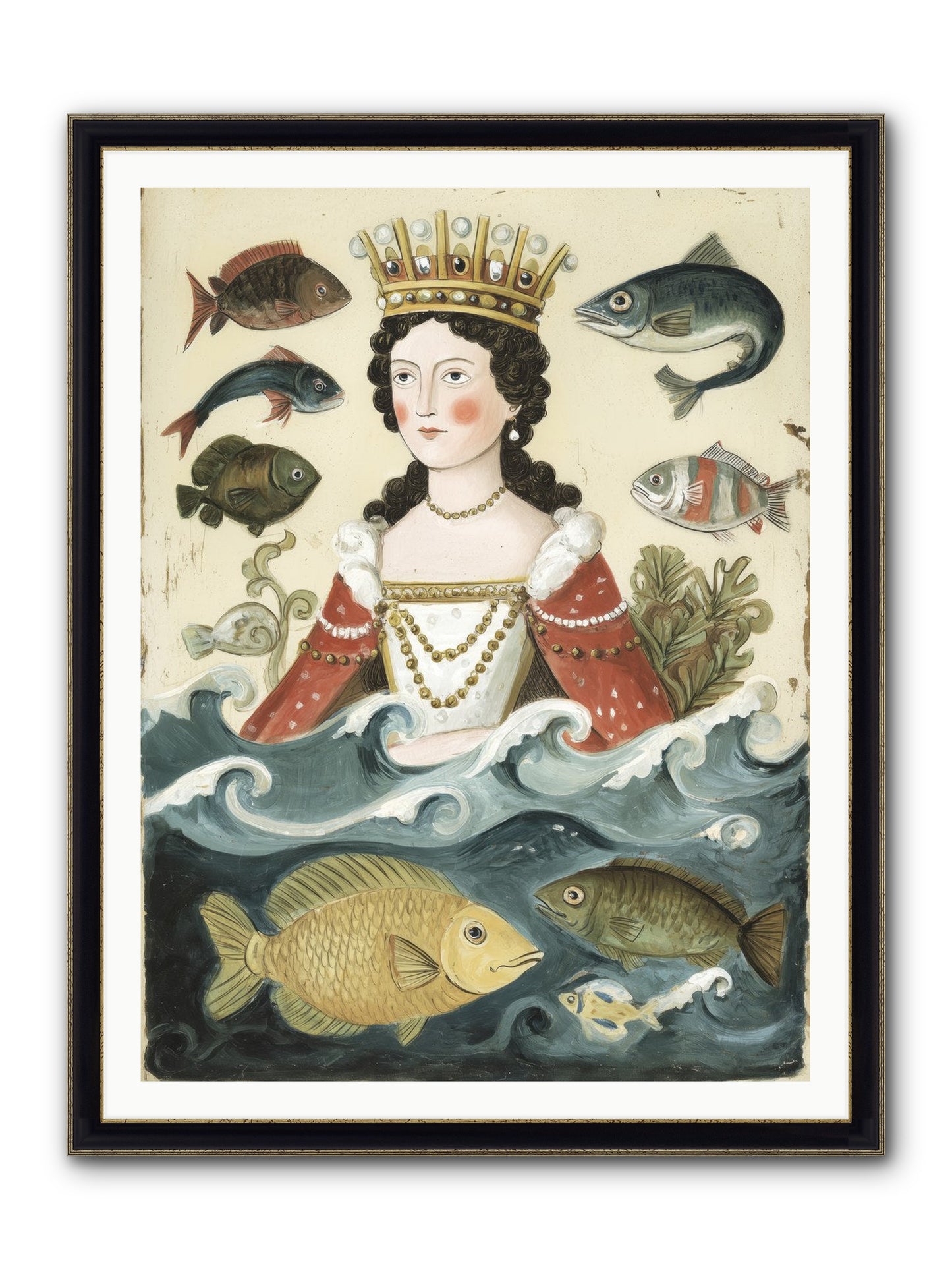 Sea Matriarch Framed Print - Black & Gold 36x48