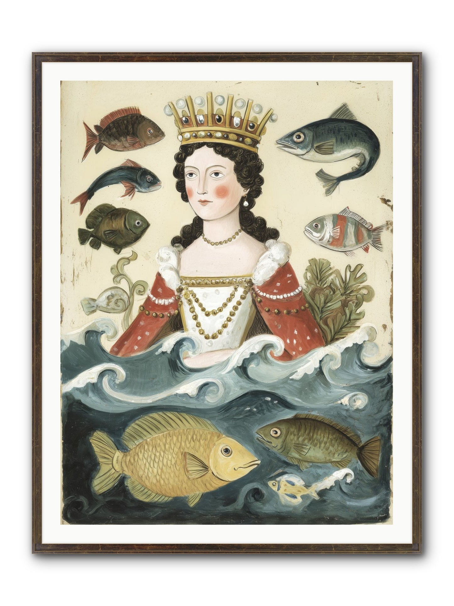 Sea Matriarch Framed Print - Slimwoods Black/Gold 36x48