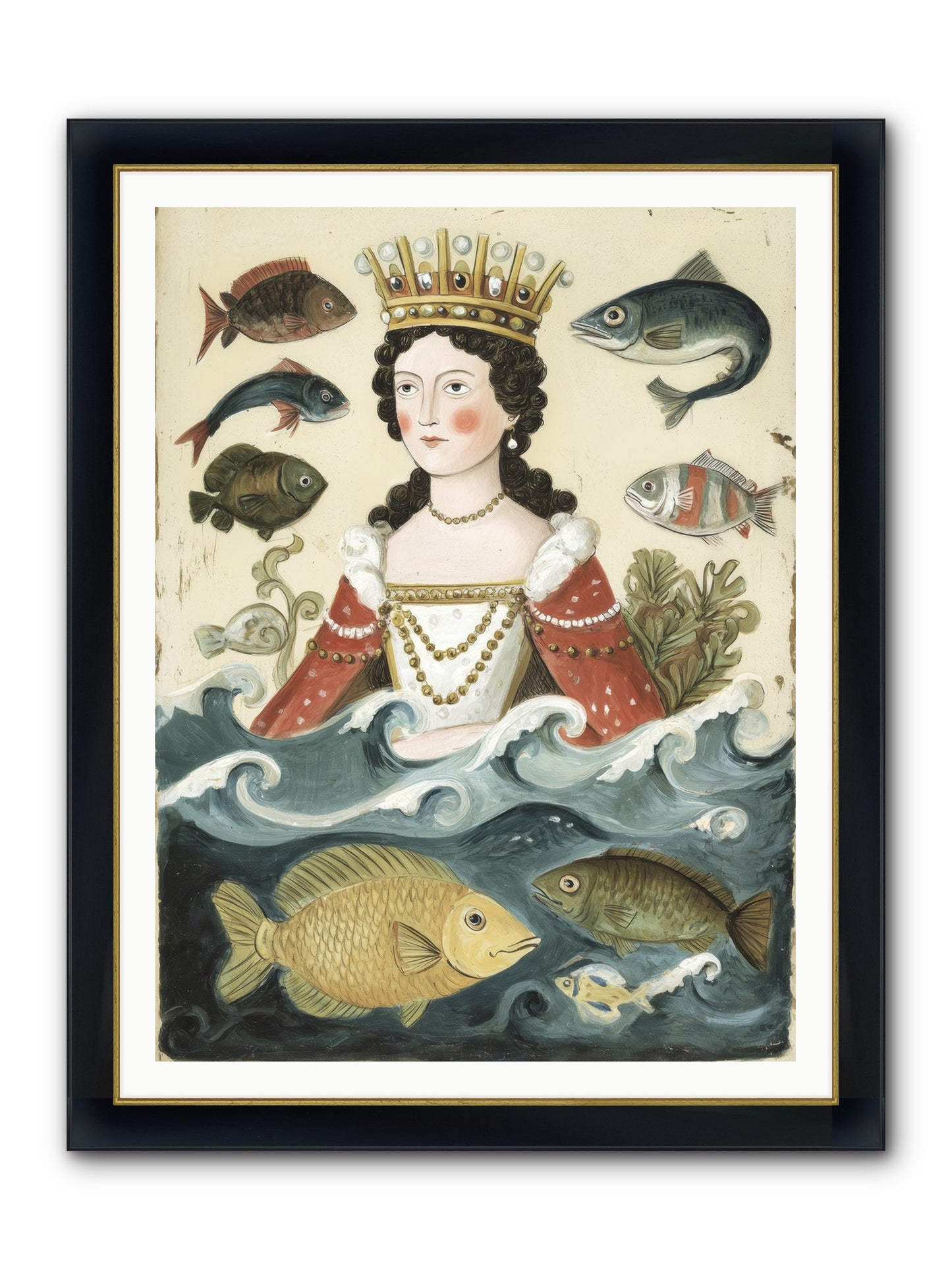Sea Matriarch Framed Print - Wide Black w/Gold 36x48