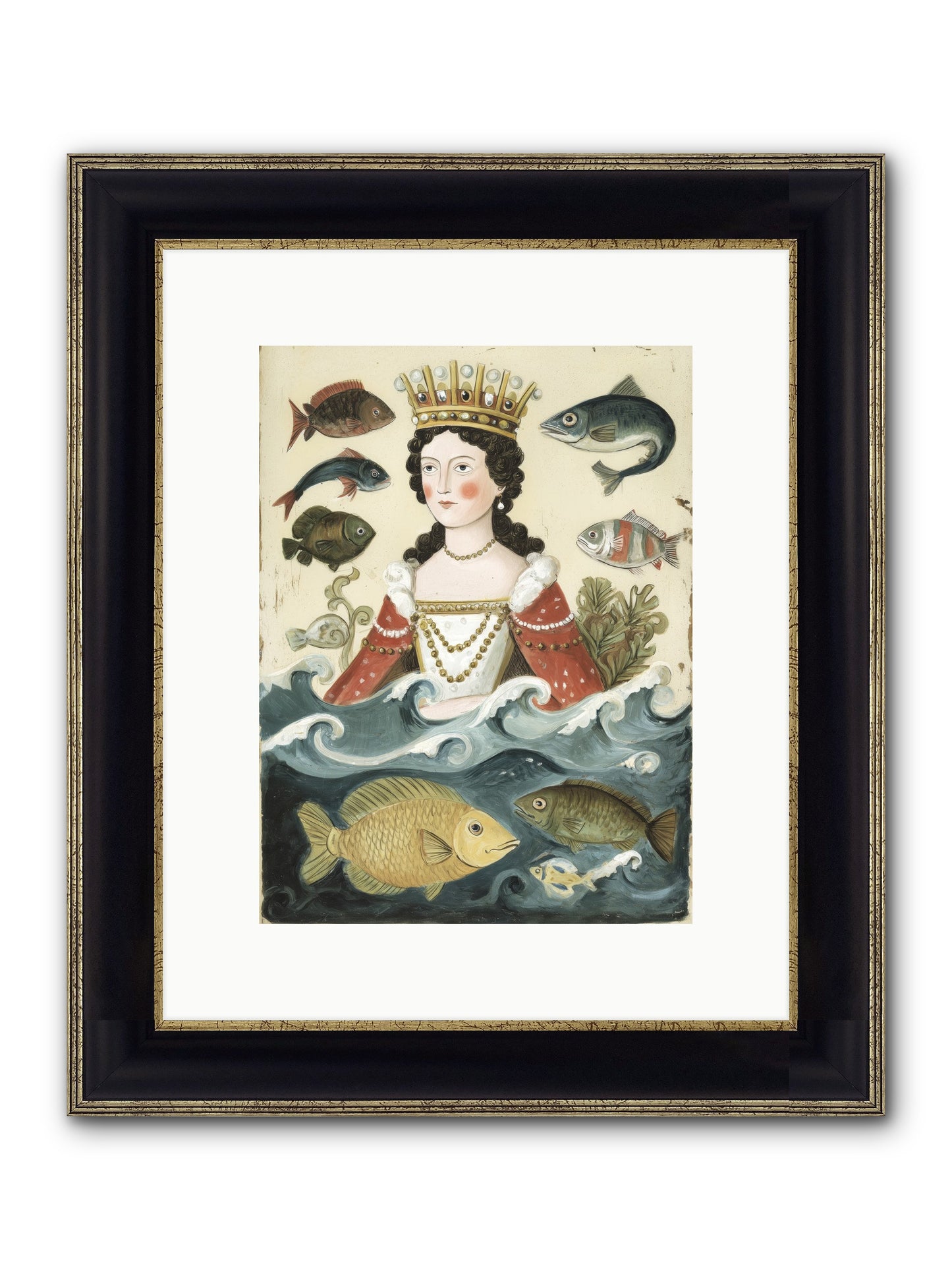 Sea Matriarch Framed Print - Black & Gold 9x12