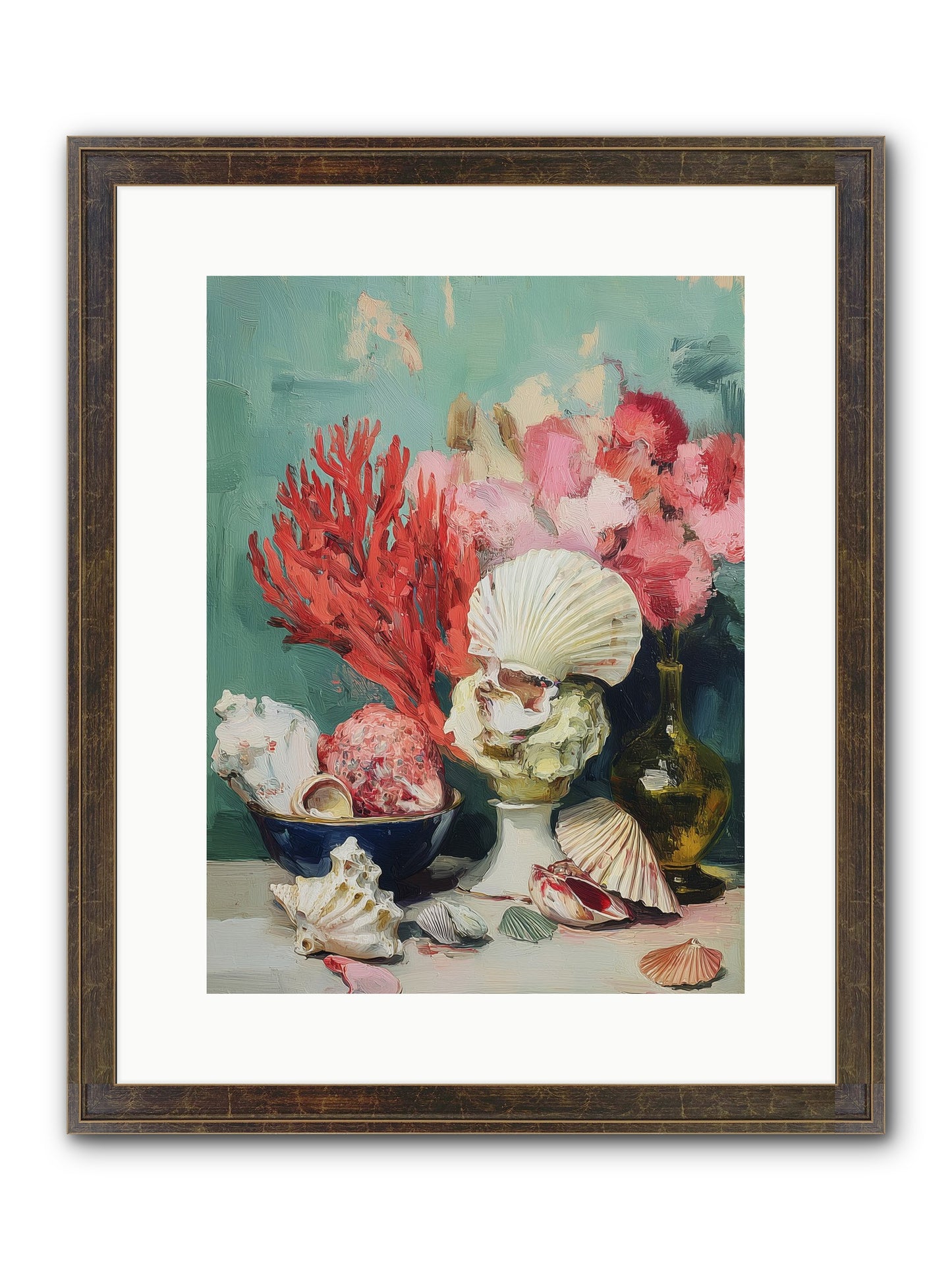 Sea's Artistry Framed Print - Slimwoods Black/Gold 12x16