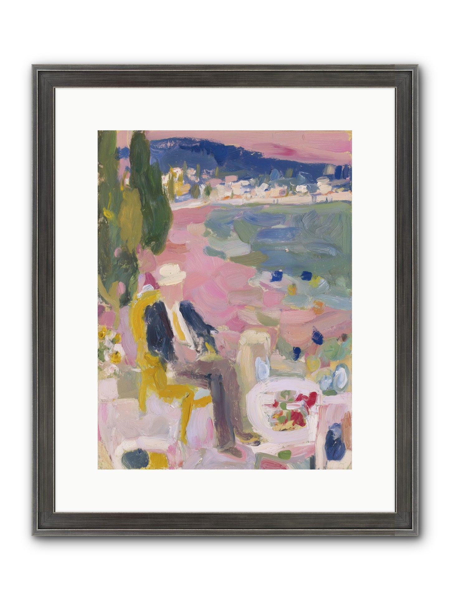 Sea's Panorama Framed Print - Slimwoods Black/Silver 12x16
