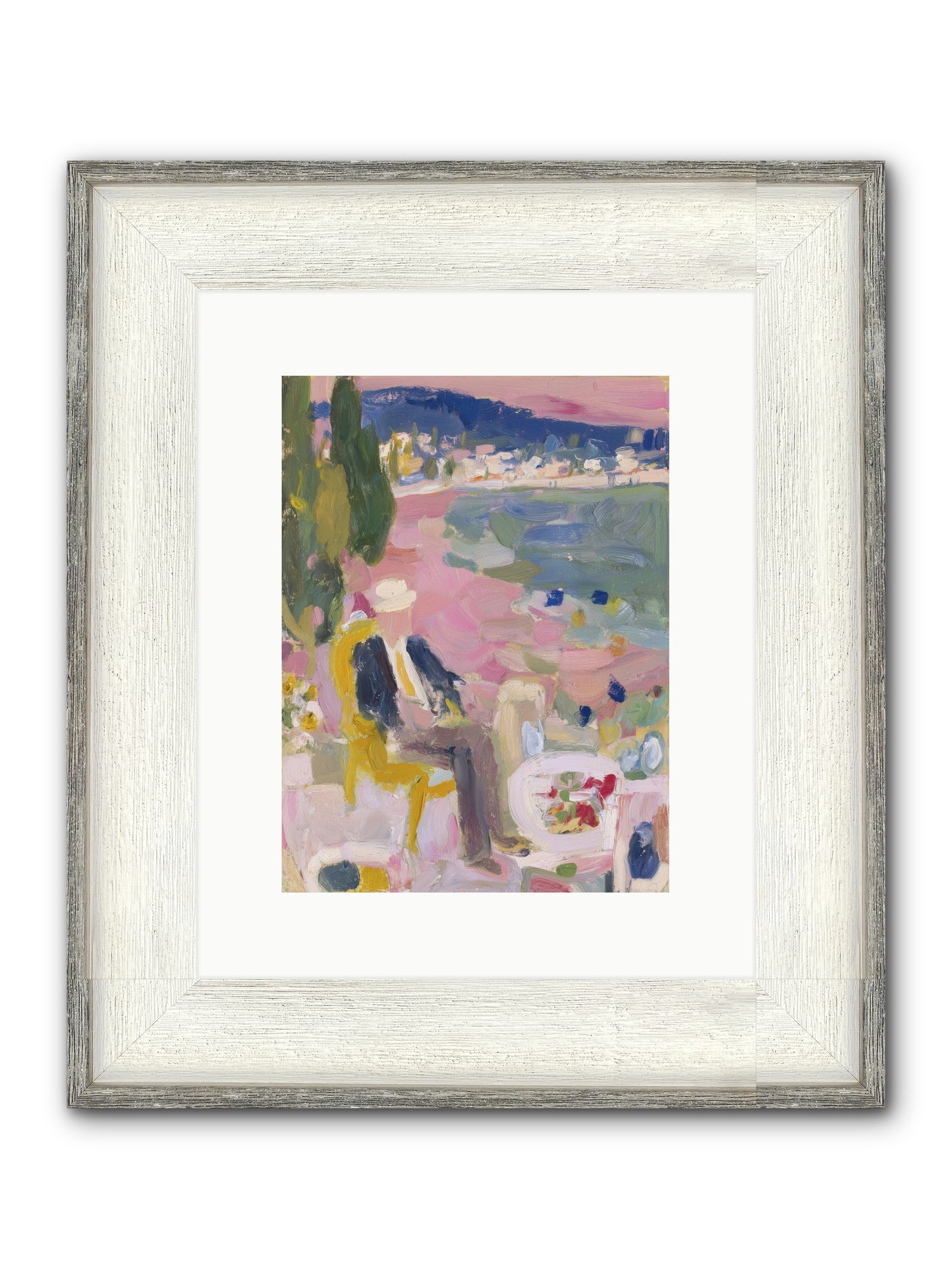 Sea's Panorama Framed Print - Driftwood White 9x12