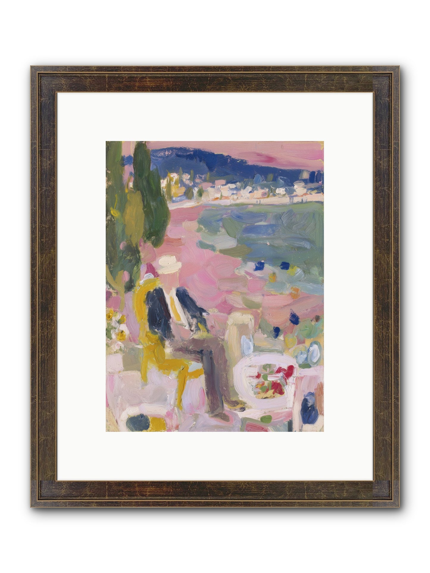 Sea's Panorama Framed Print - Slimwoods Black/Gold 9x12