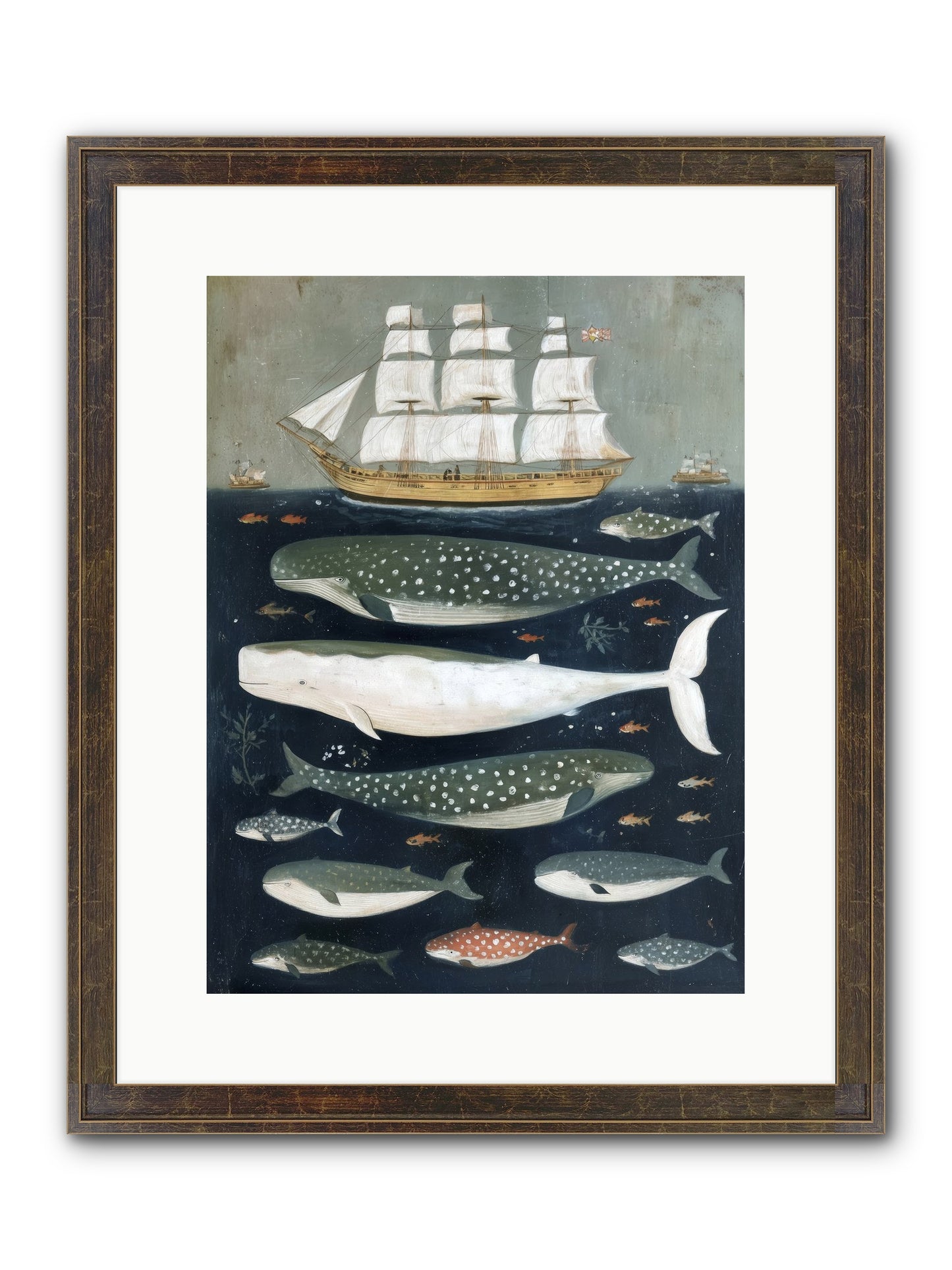 Sea's Parliament Framed Print - Slimwoods Black/Gold 12x16