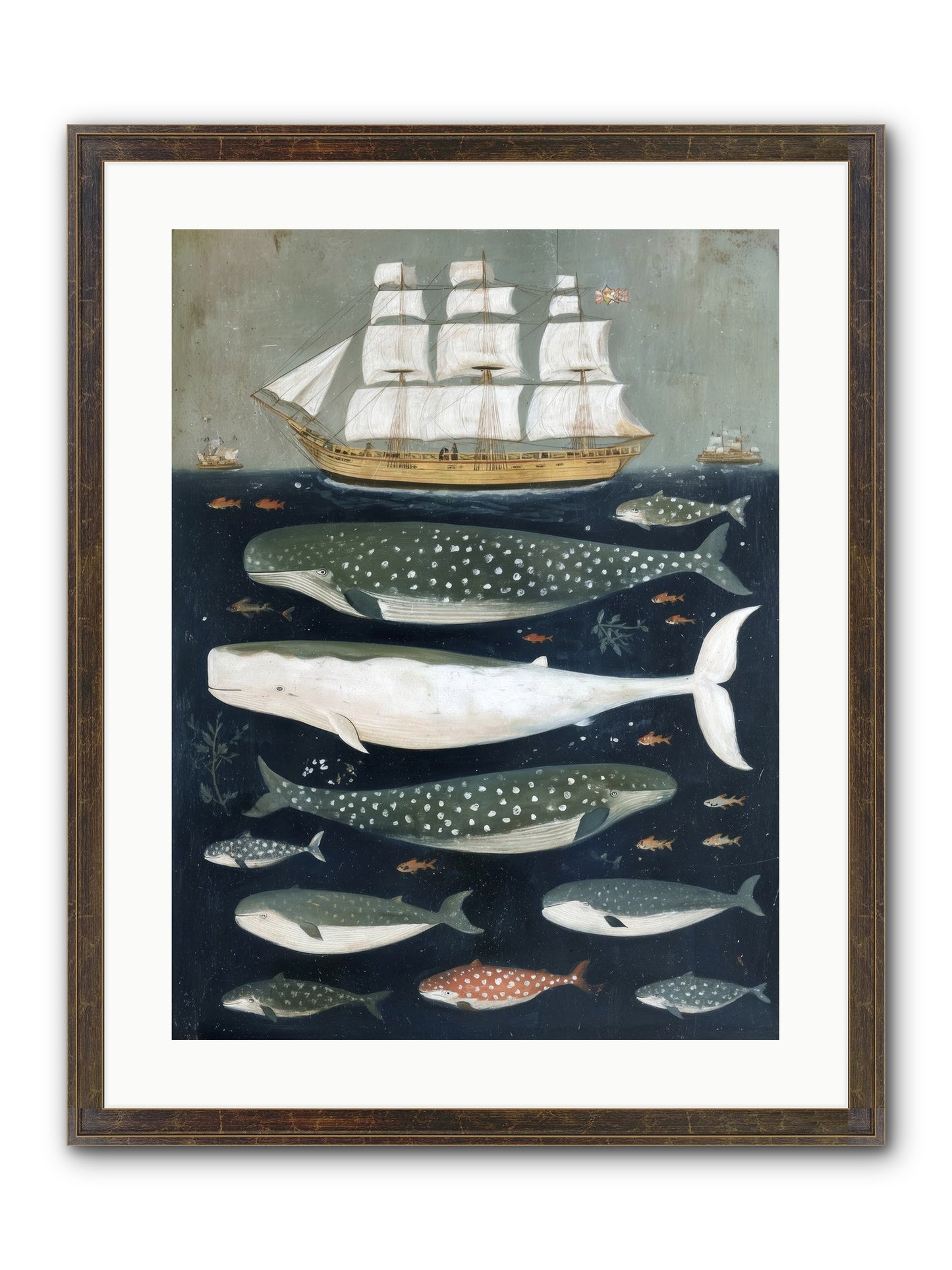 Sea's Parliament Framed Print - Slimwoods Black/Gold 18x24