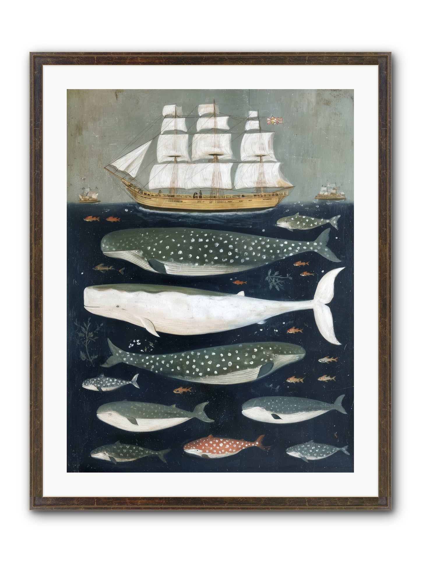 Sea's Parliament Framed Print - Slimwoods Black/Gold 24x32