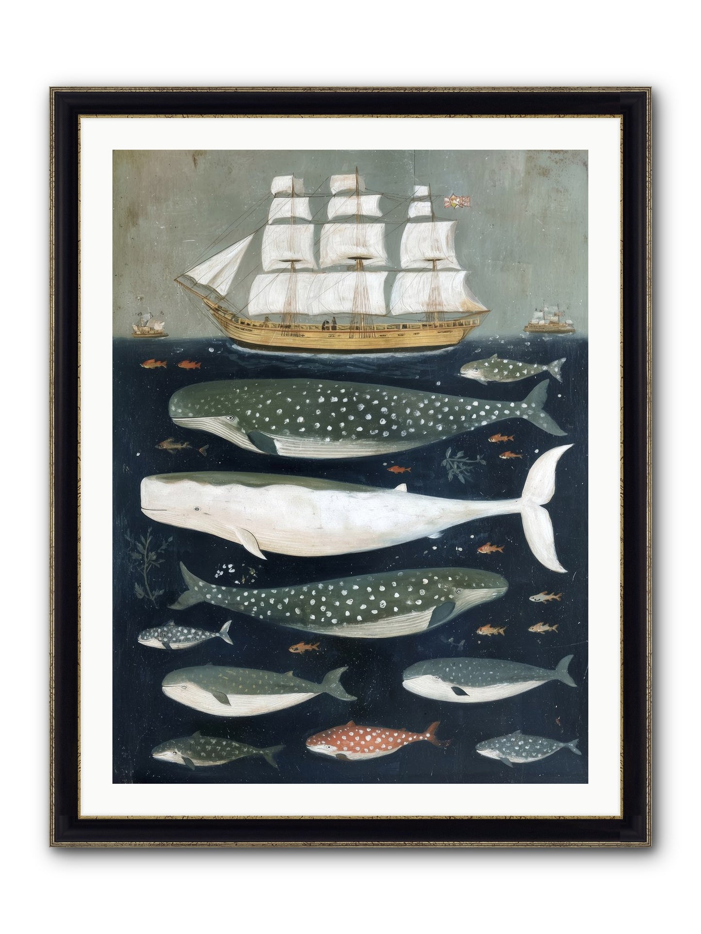 Sea's Parliament Framed Print - Black & Gold 30x40