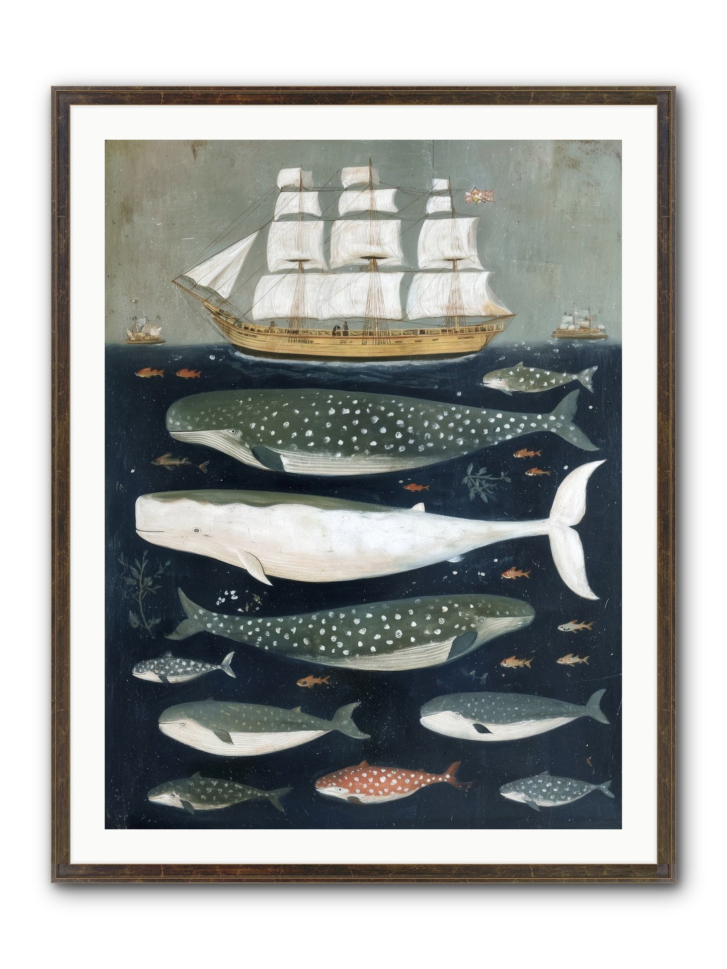 Sea's Parliament Framed Print - Slimwoods Black/Gold 30x40