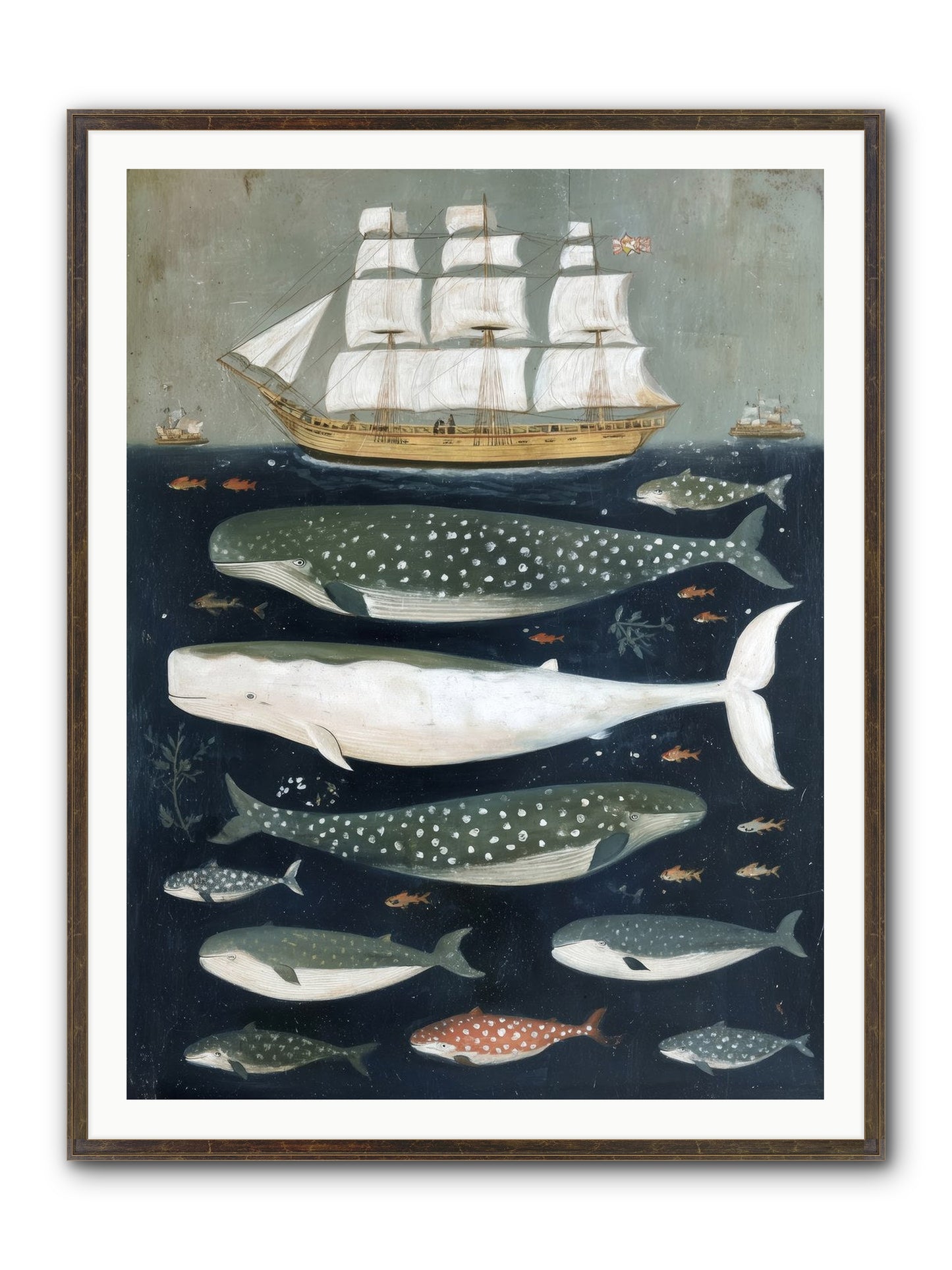 Sea's Parliament Framed Print - Slimwoods Black/Gold 36x48