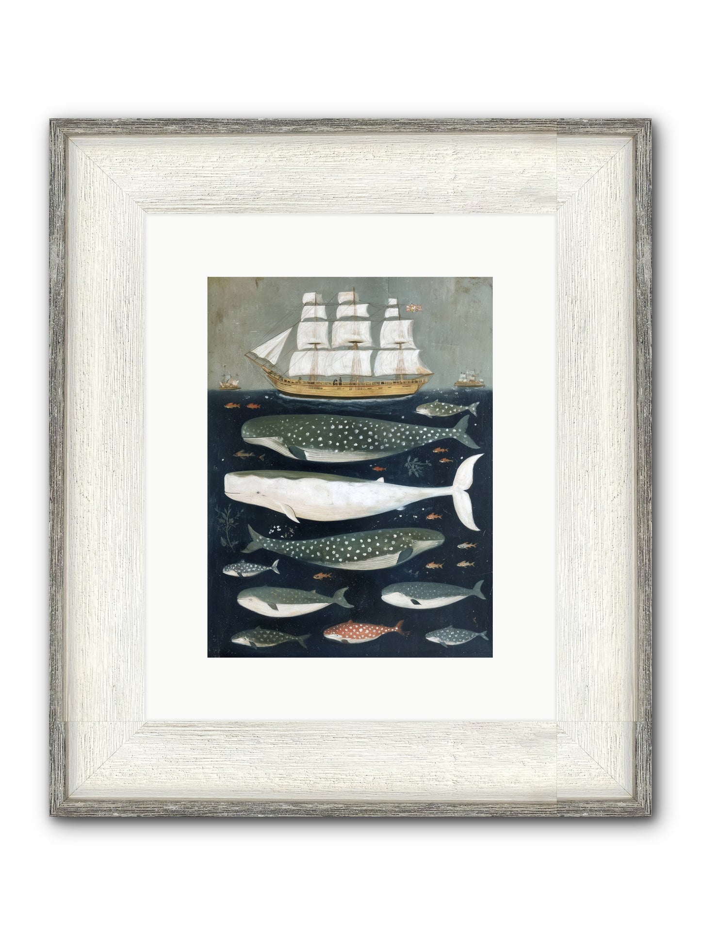 Sea's Parliament Framed Print - Driftwood White 9x12