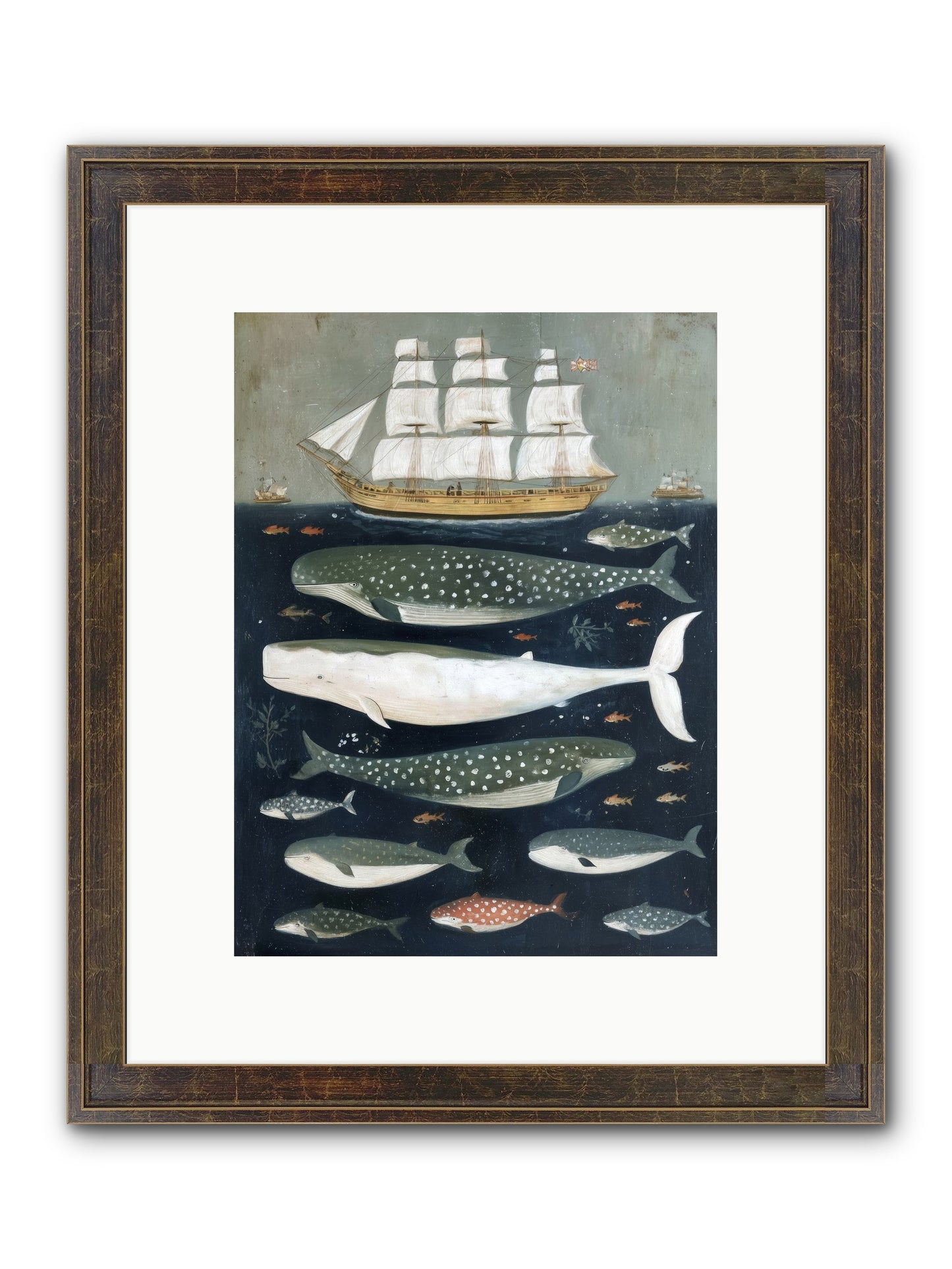 Sea's Parliament Framed Print - Slimwoods Black/Gold 9x12