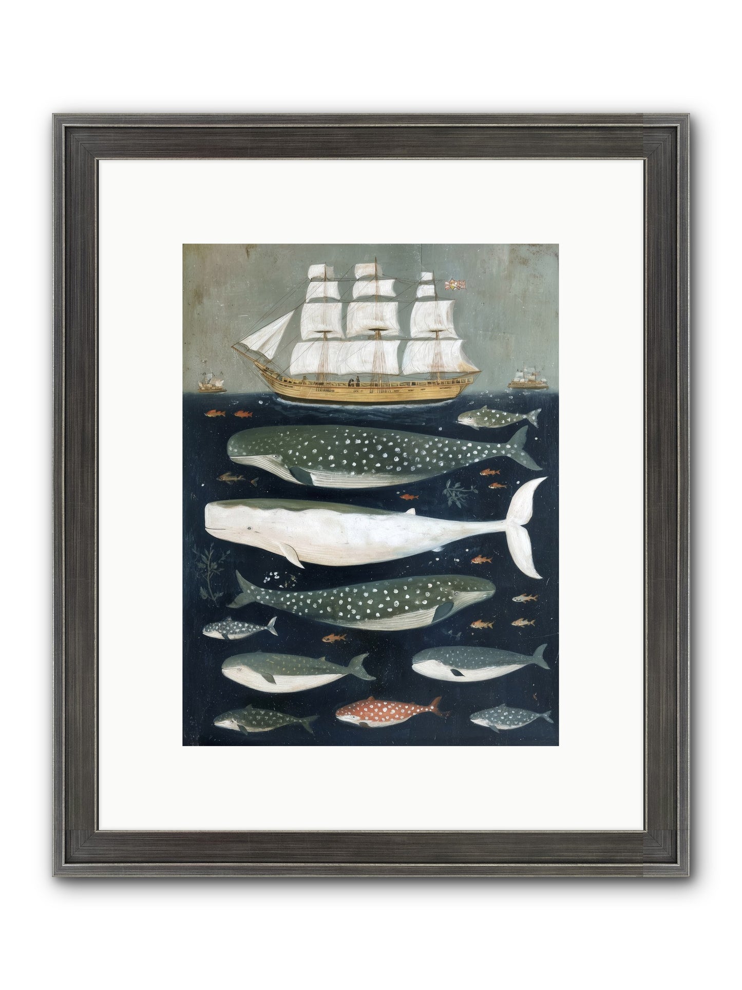 Sea's Parliament Framed Print - Slimwoods Black/Silver 9x12