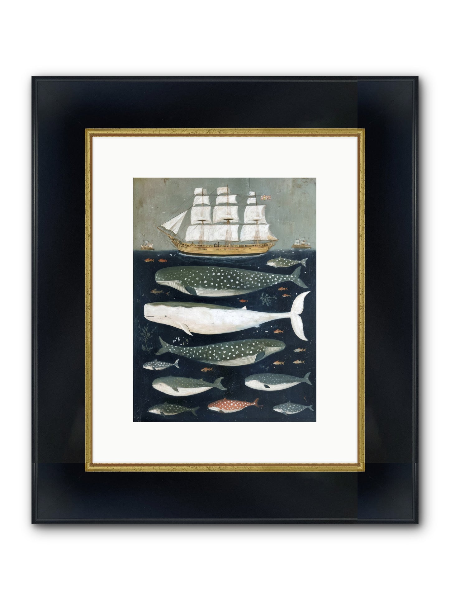 Sea's Parliament Framed Print - Wide Black w/Gold 9x12