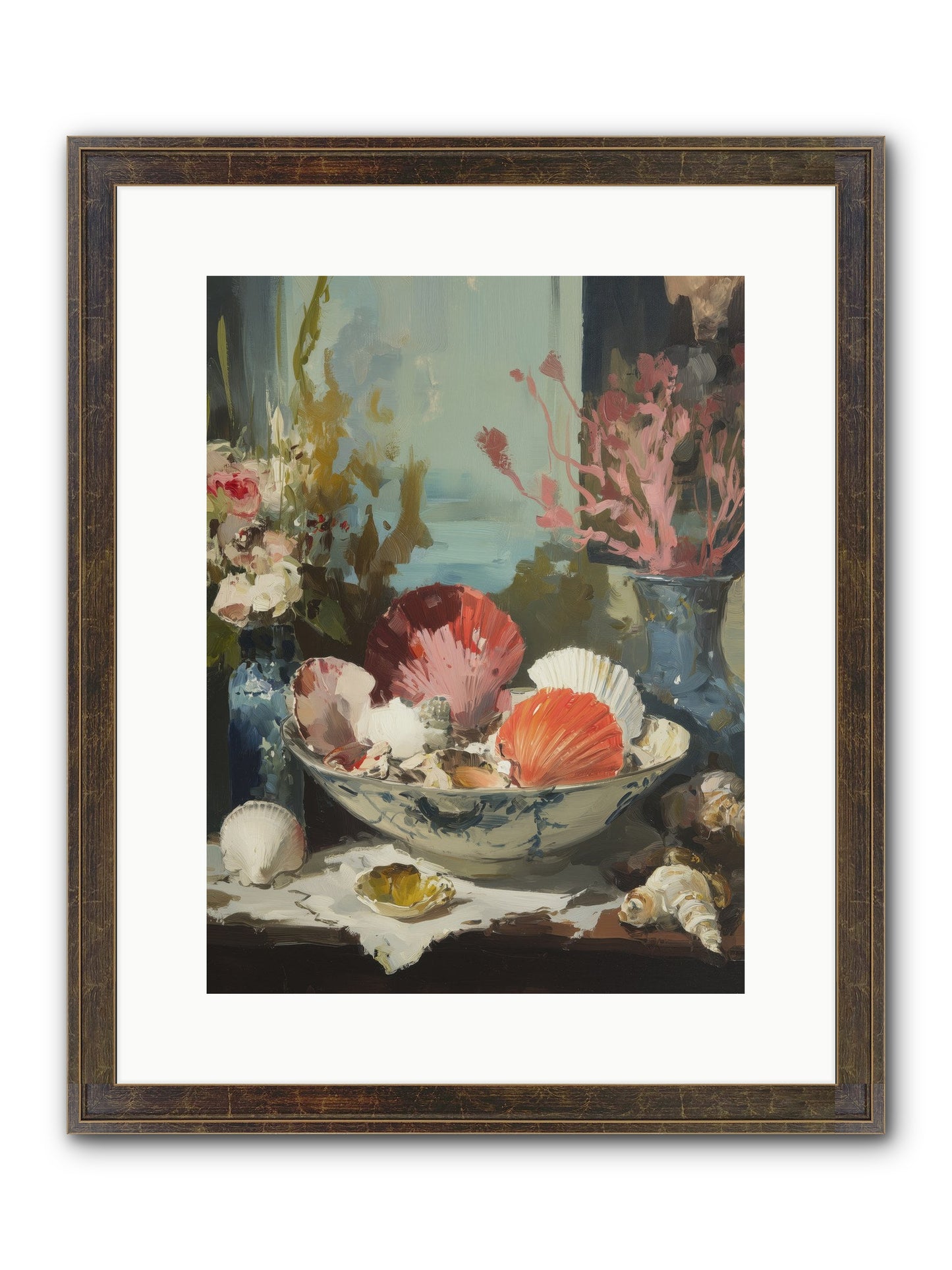 Sea Songs Framed Print - Slimwoods Black/Gold 12x16