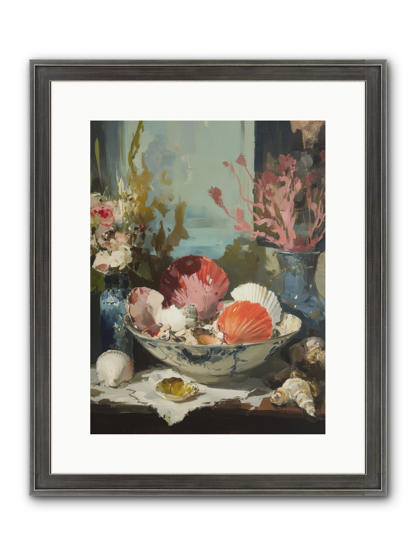 Sea Songs Framed Print - Slimwoods Black/Silver 12x16