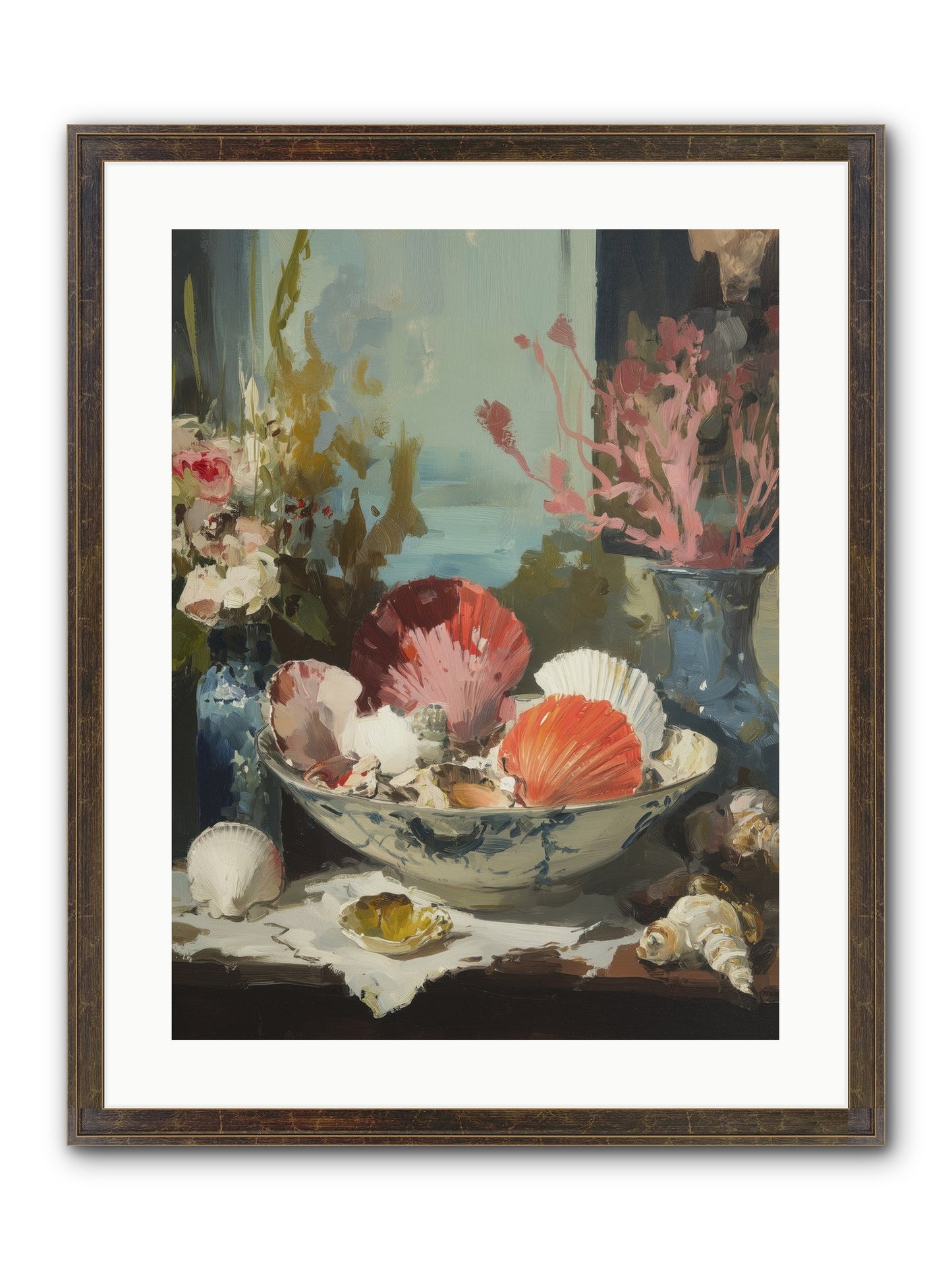 Sea Songs Framed Print - Slimwoods Black/Gold 18x24